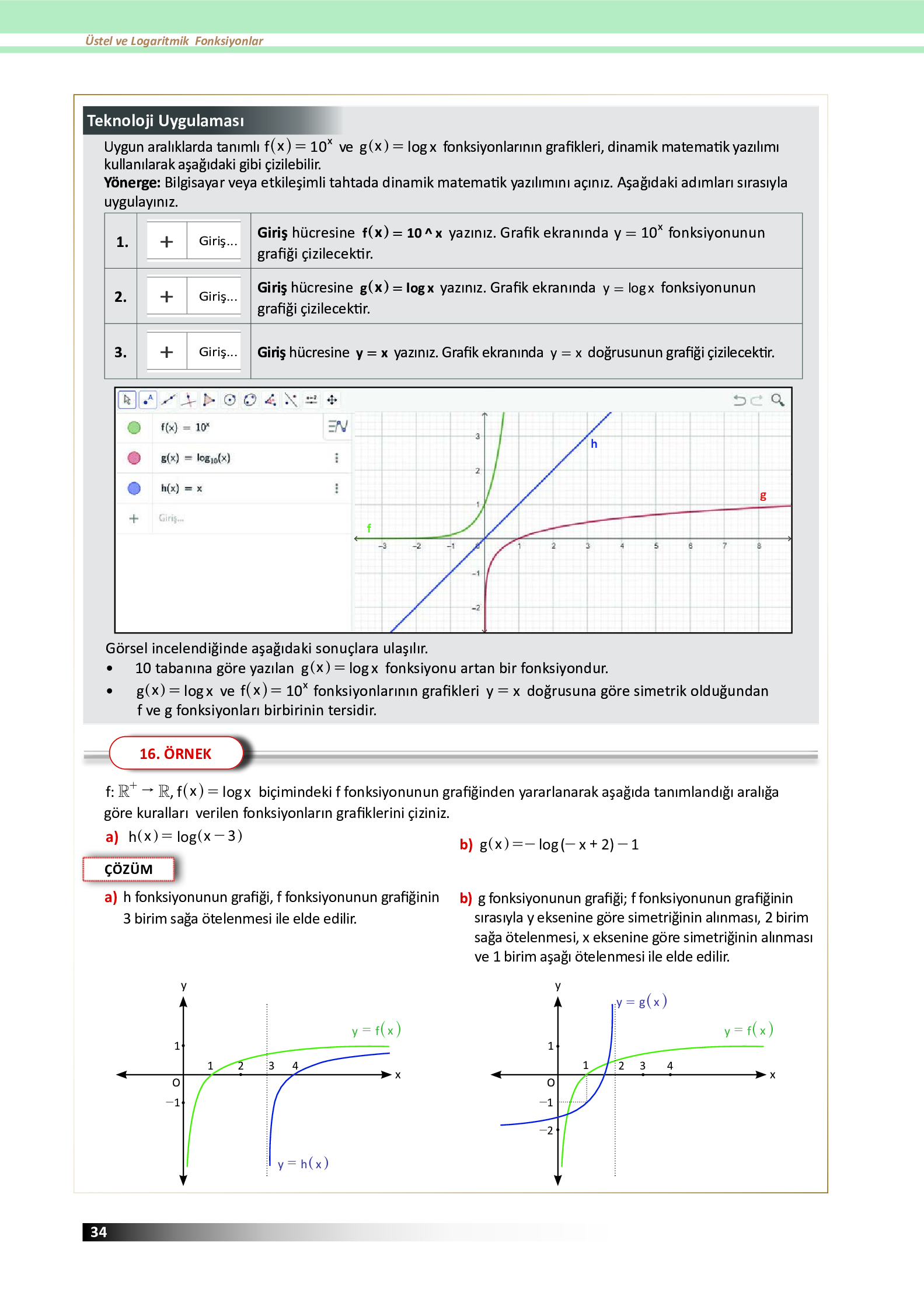 12. Sınıf Meb Yayınları Fen Lisesi Matematik Ders Kitabı Sayfa 34 Cevapları