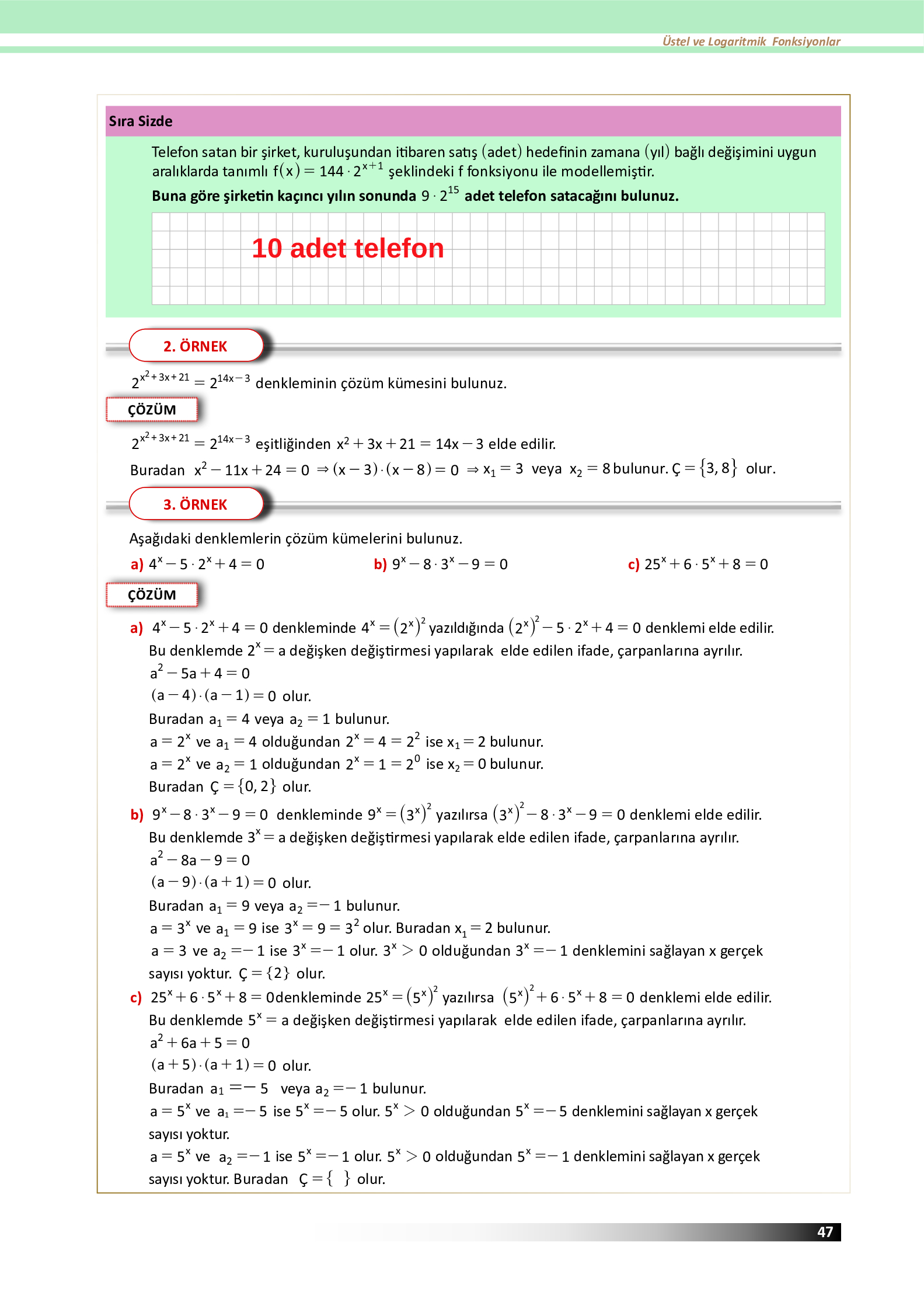 12. Sınıf Meb Yayınları Fen Lisesi Matematik Ders Kitabı Sayfa 47 Cevapları 12. Sınıf Meb Yayınları Fen Lisesi Matematik Ders Kitabı Sayfa 47 Cevapları