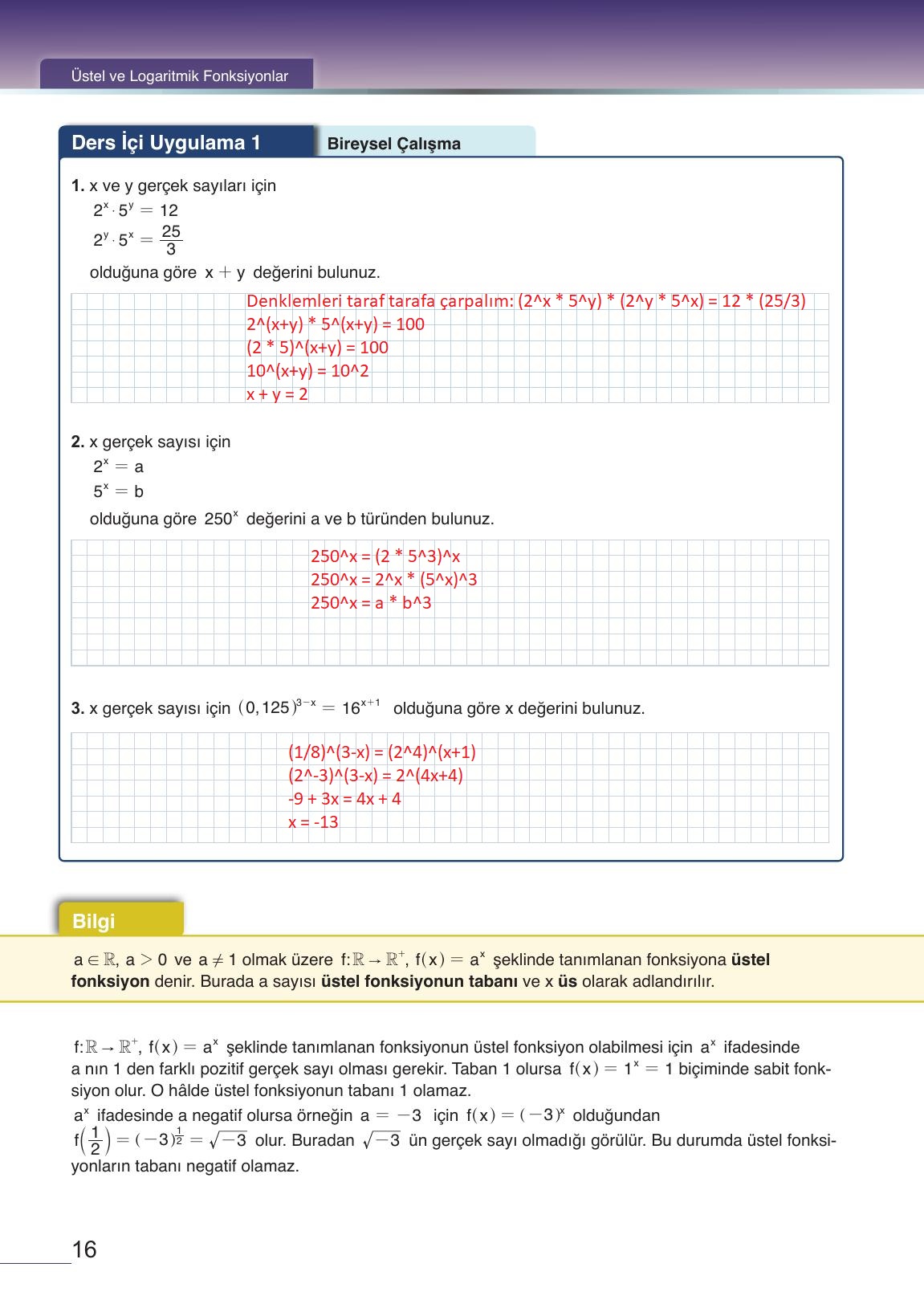12. Sınıf Meb Yayınları Matematik Ders Kitabı Sayfa 16 Cevapları