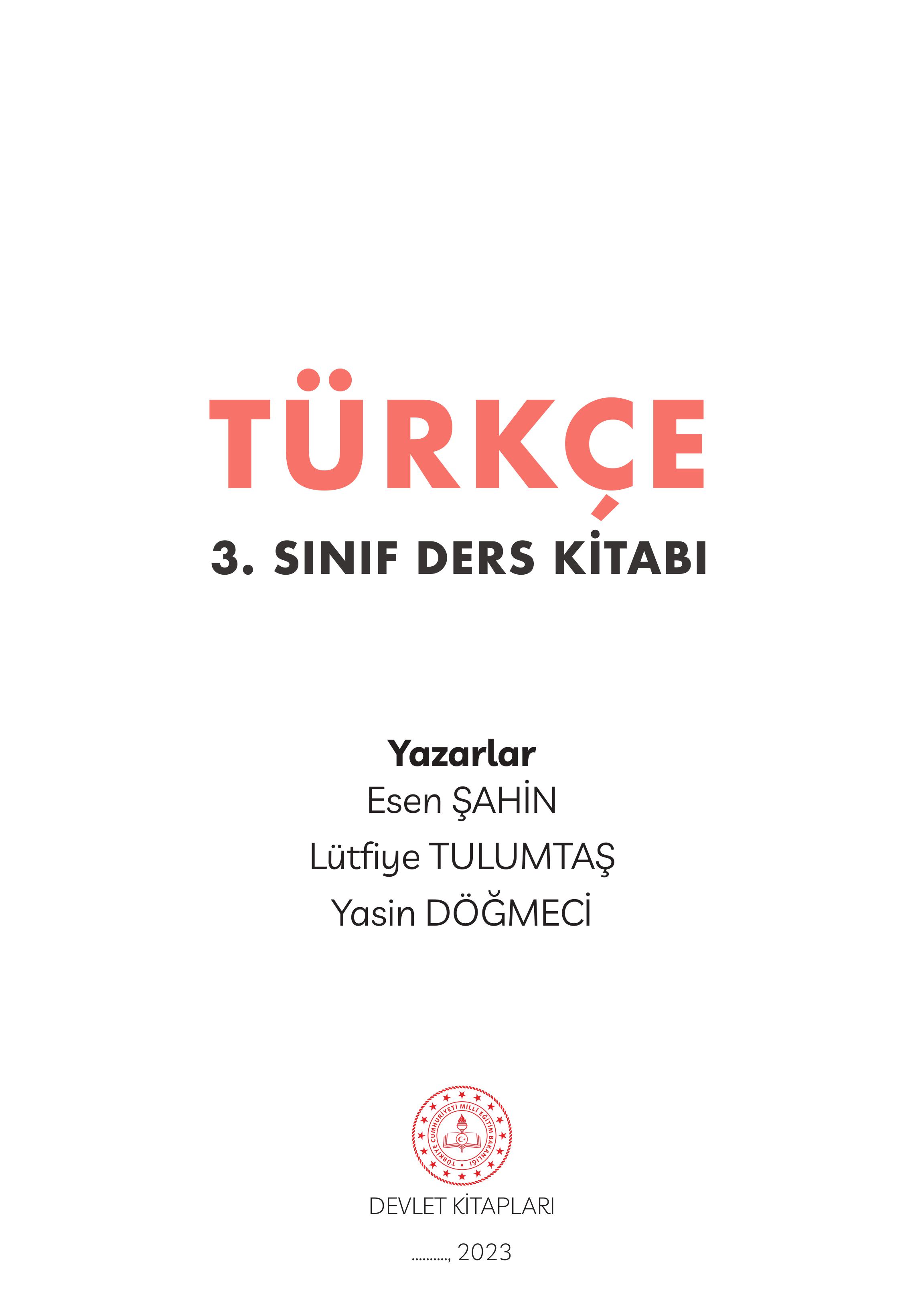 3. Sınıf Meb Yayınları Türkçe Ders Kitabı Sayfa 1 Cevapları