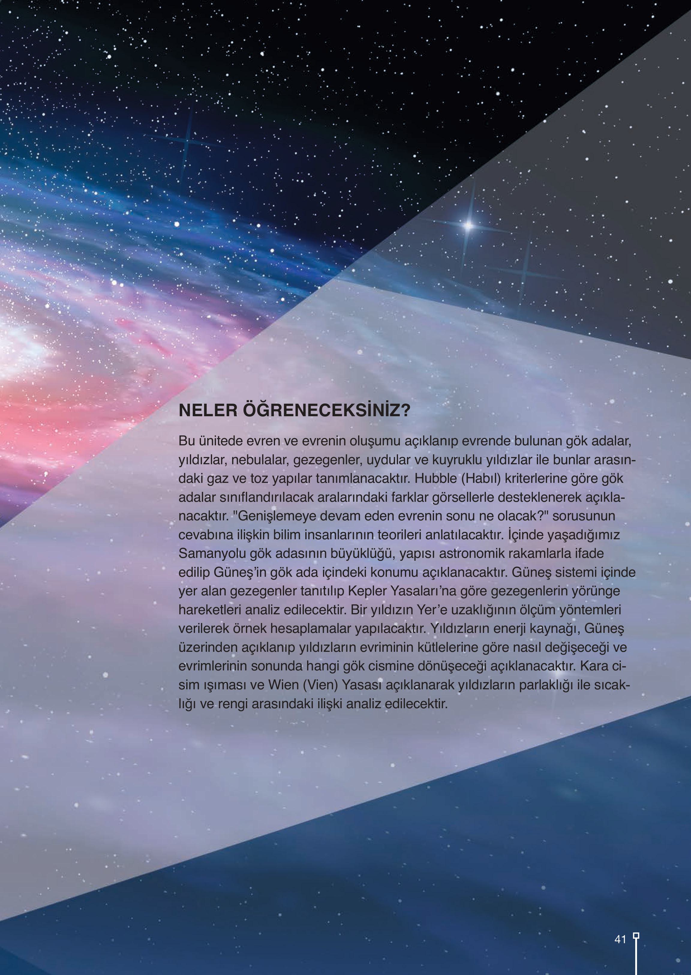 9-10-11-12. Sınıf Meb Yayınları Astronomi Ve Uzay Bilimleri Ders Kitabı Sayfa 41 Cevapları 9-10-11-12. Sınıf Meb Yayınları Astronomi Ve Uzay Bilimleri Ders Kitabı Sayfa 41 Cevapları