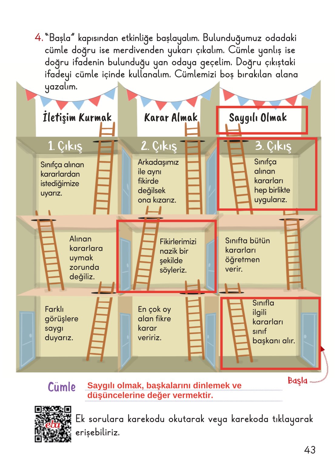 2. Sınıf Hayat Bilgisi 1. Kitap Meb Yayınları Ders Kitabı Sayfa 44 Cevapları