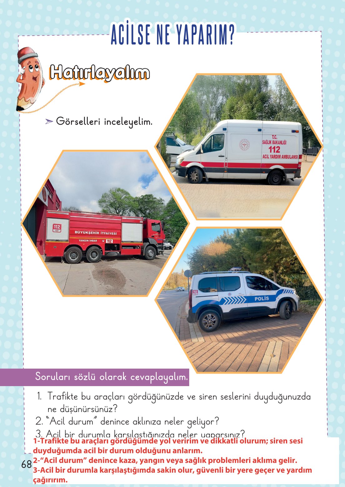 2. Sınıf Hayat Bilgisi 1. Kitap Meb Yayınları Ders Kitabı Sayfa 69 Cevapları