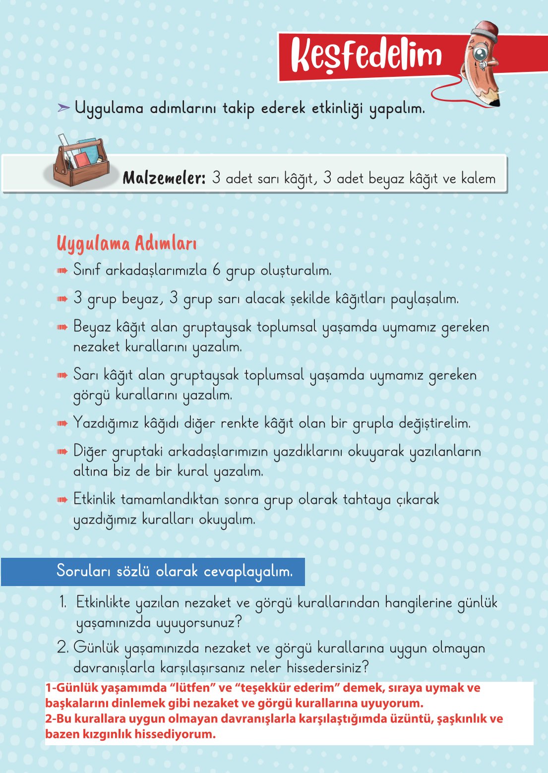 2. Sınıf Hayat Bilgisi 1. Kitap Meb Yayınları Ders Kitabı Sayfa 90 Cevapları