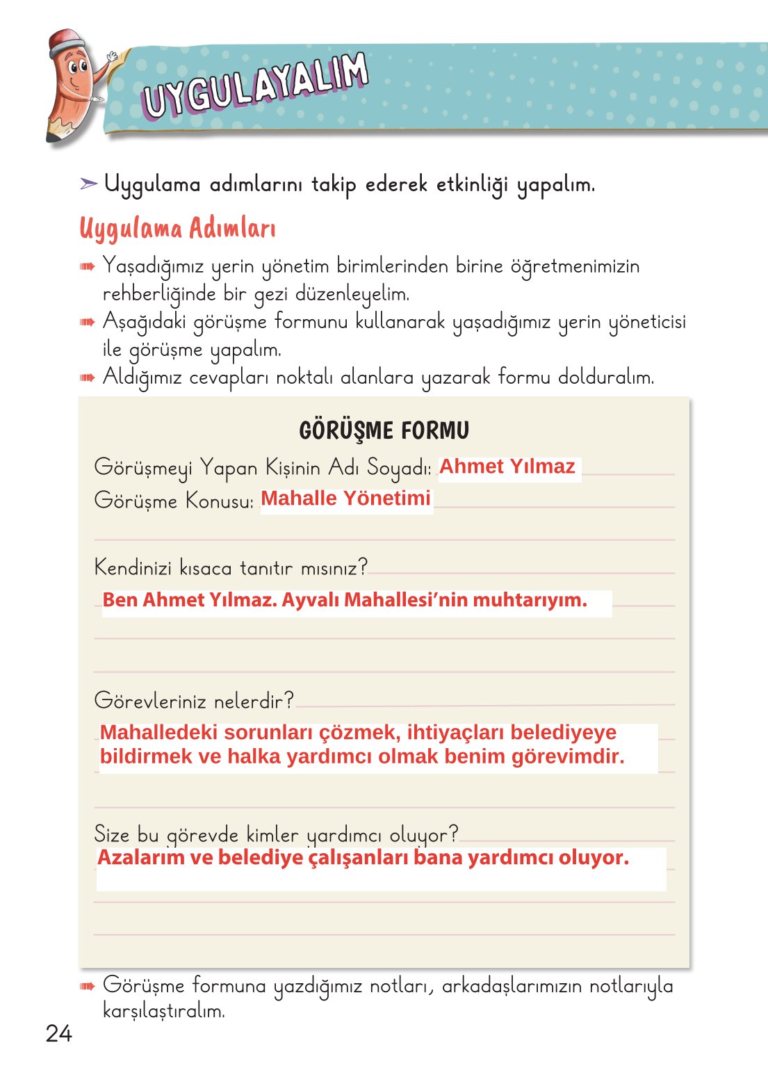 2. Sınıf Hayat Bilgisi 2. Kitap Meb Yayınları Ders Kitabı Sayfa 25 Cevapları