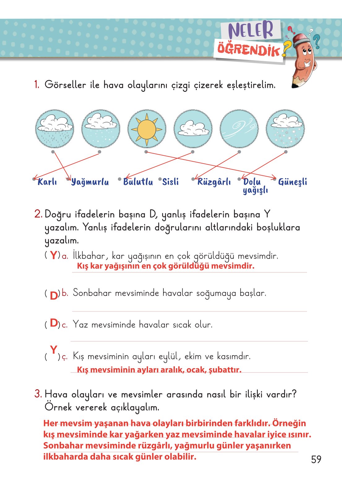 2. Sınıf Hayat Bilgisi 2. Kitap Meb Yayınları Ders Kitabı Sayfa 60 Cevapları