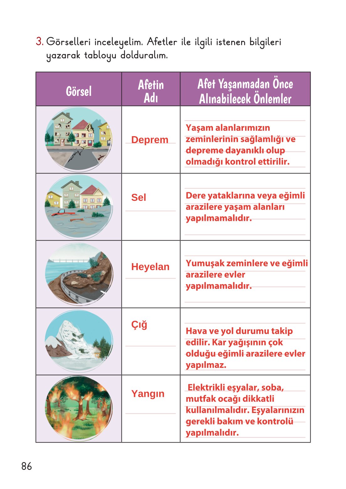 2. Sınıf Hayat Bilgisi 2. Kitap Meb Yayınları Ders Kitabı Sayfa 87 Cevapları