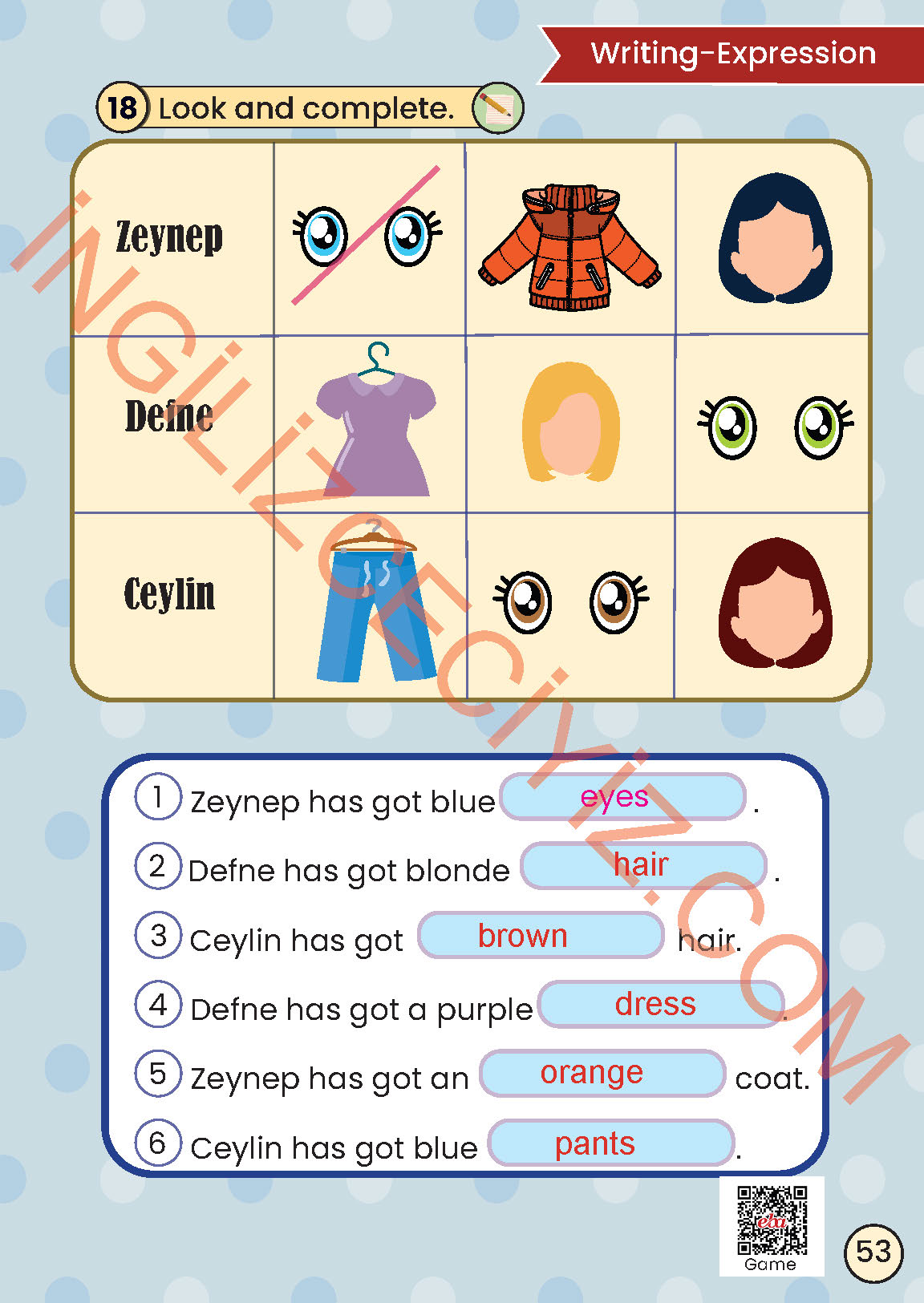 2. Sınıf İngilizce Meb Yayınları Kitabı Sayfa 53 Cevapları