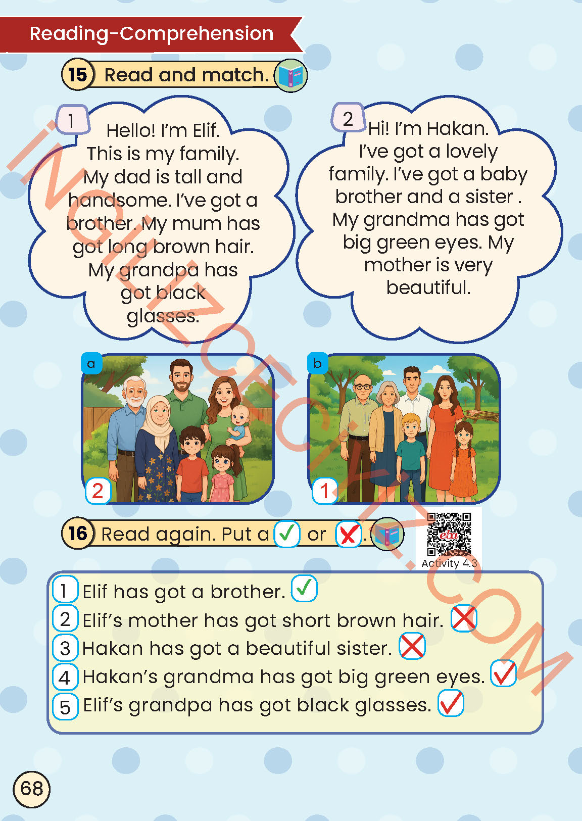 2. Sınıf İngilizce Meb Yayınları Kitabı Sayfa 68 Cevapları