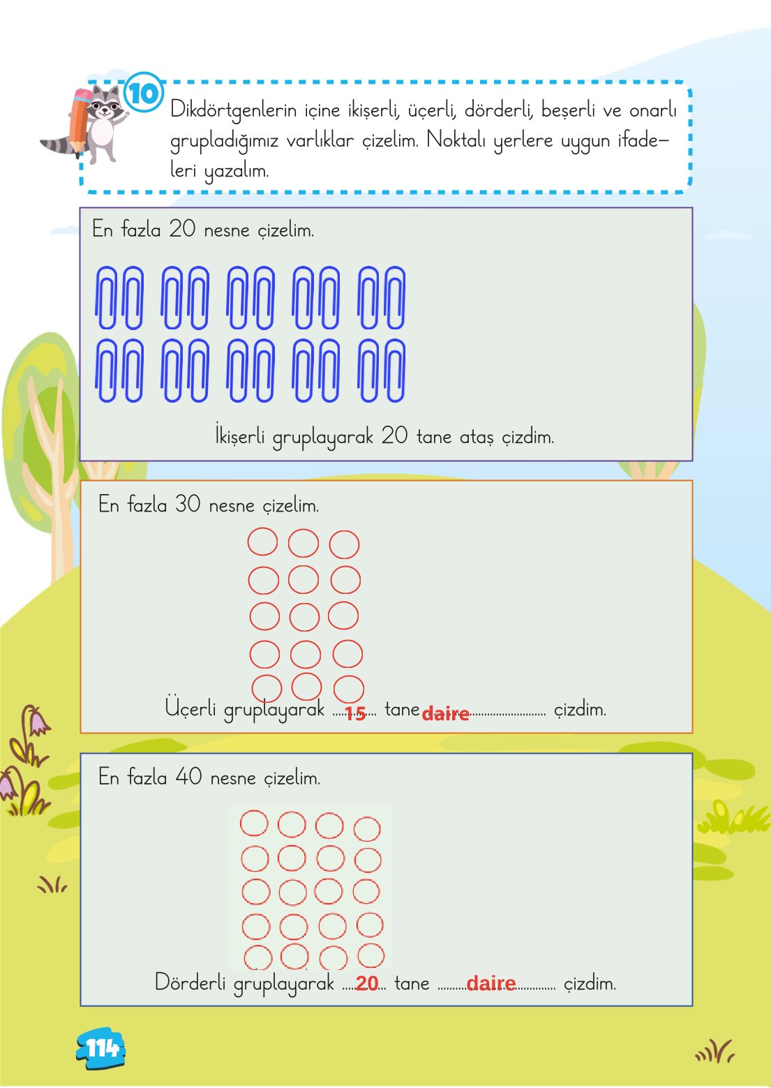 2. Sınıf Matematik 1. Kitap Meb Yayınları Ders Kitabı Sayfa 114 Cevapları