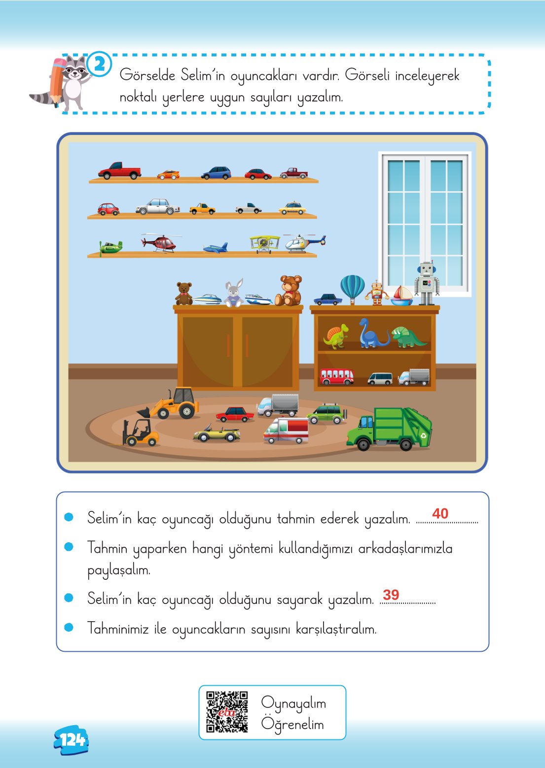 2. Sınıf Matematik 1. Kitap Meb Yayınları Ders Kitabı Sayfa 124 Cevapları