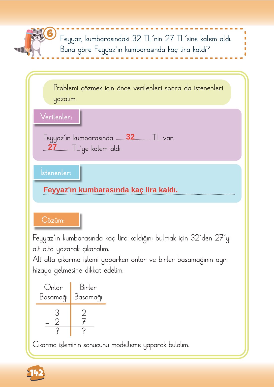 2. Sınıf Matematik 1. Kitap Meb Yayınları Ders Kitabı Sayfa 142 Cevapları