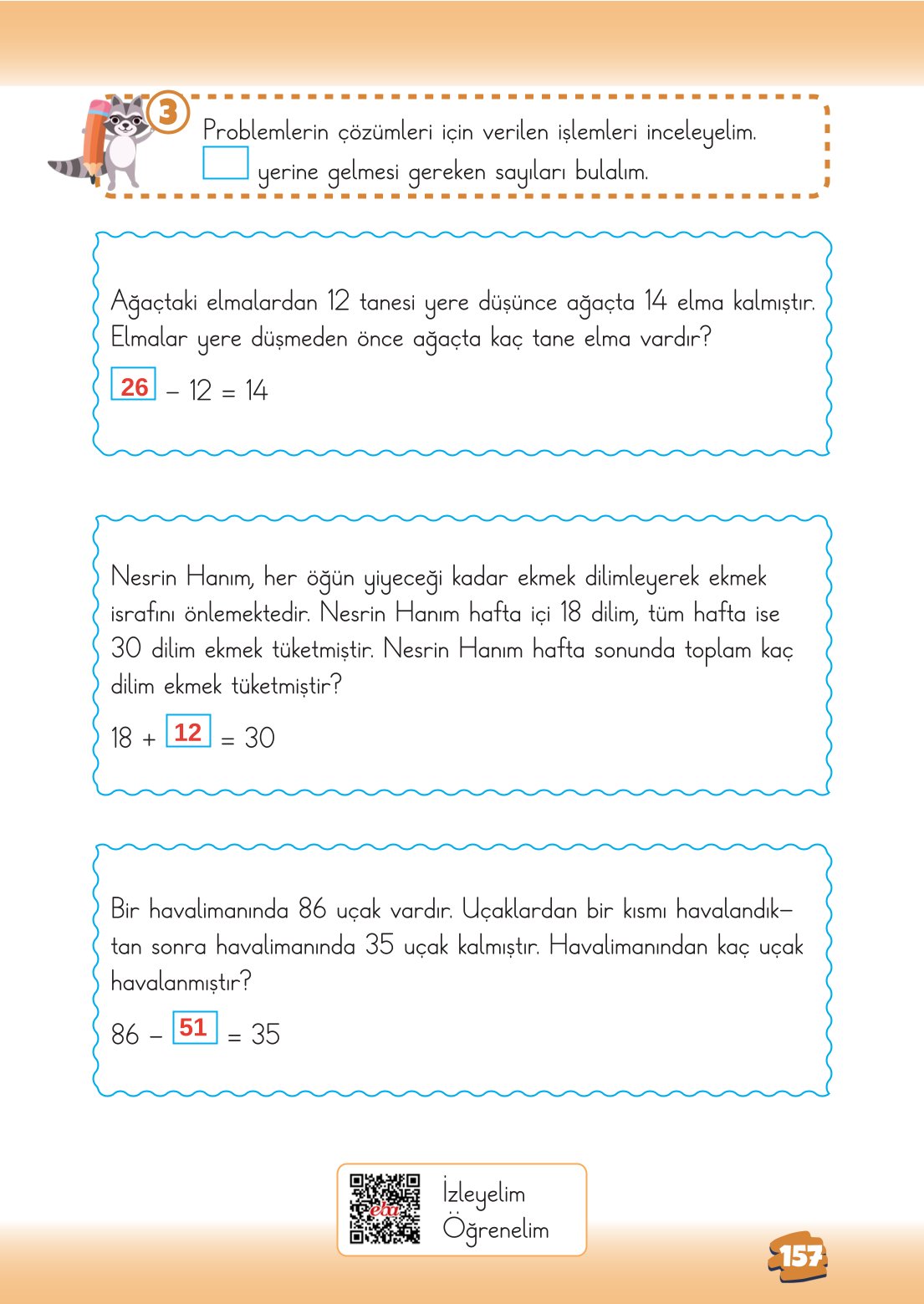2. Sınıf Matematik 1. Kitap Meb Yayınları Ders Kitabı Sayfa 157 Cevapları