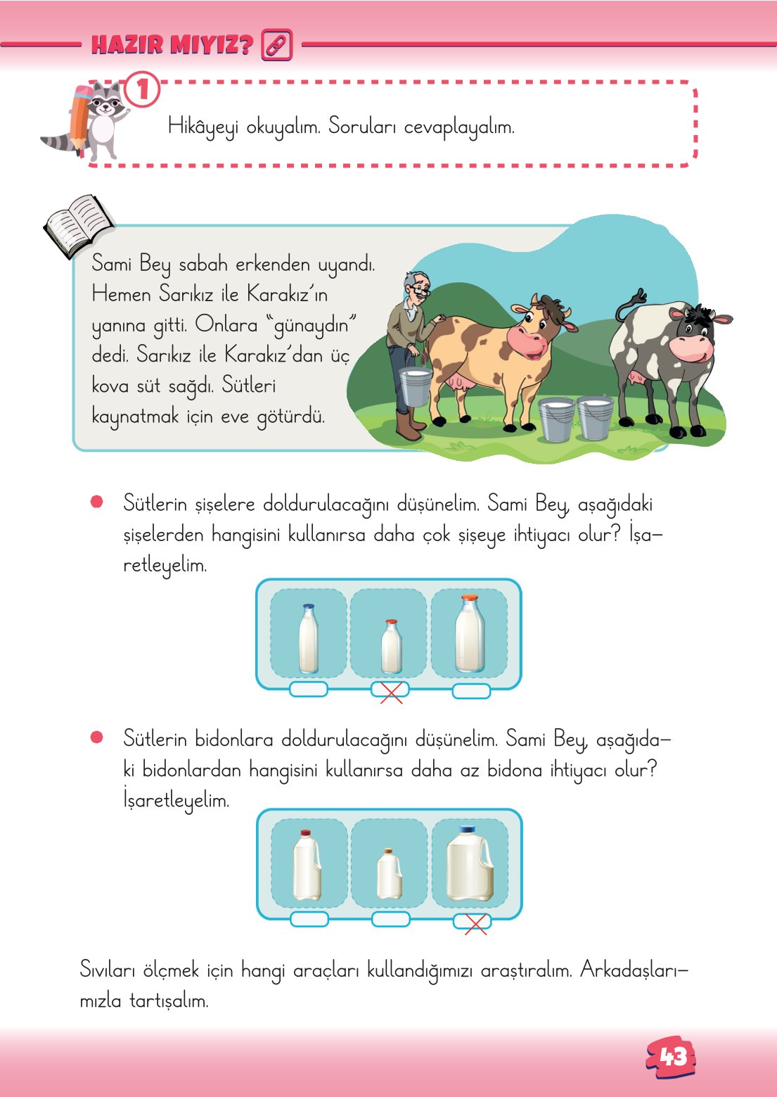 2. Sınıf Matematik 1. Kitap Meb Yayınları Ders Kitabı Sayfa 43 Cevapları