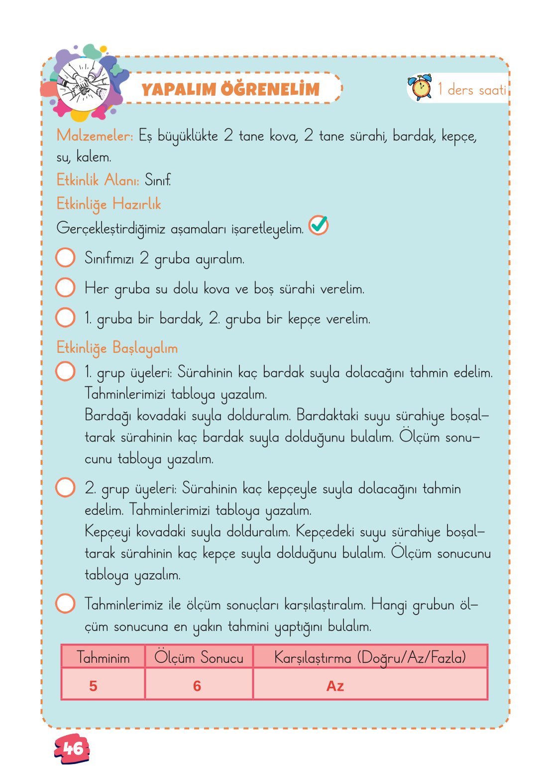2. Sınıf Matematik 1. Kitap Meb Yayınları Ders Kitabı Sayfa 46 Cevapları