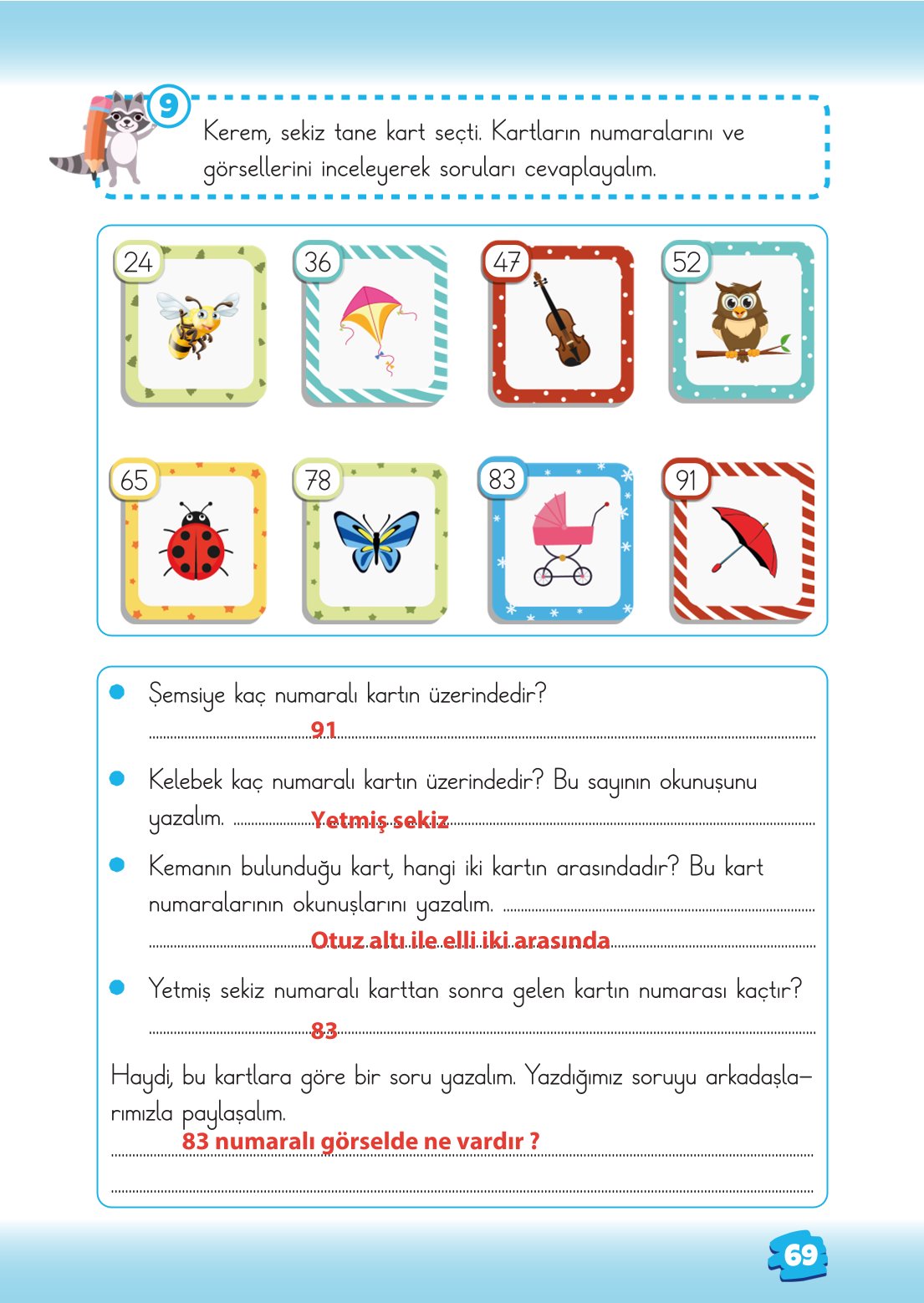 2. Sınıf Matematik 1. Kitap Meb Yayınları Ders Kitabı Sayfa 69 Cevapları