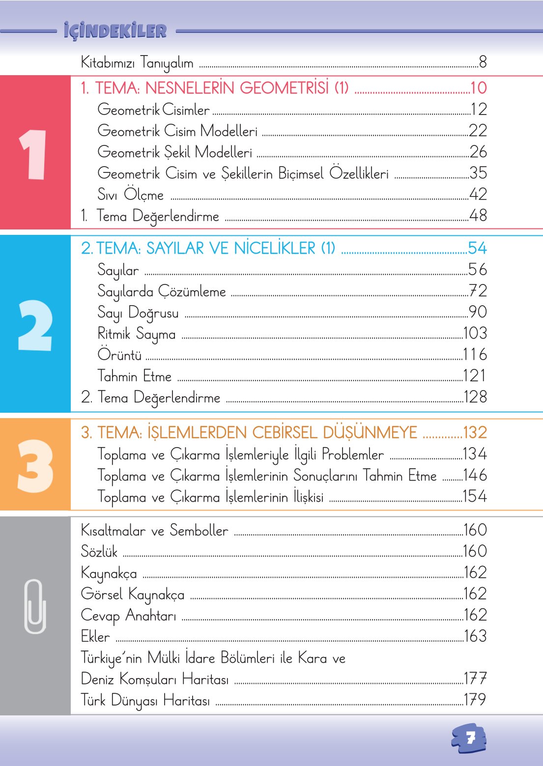 2. Sınıf Matematik 1. Kitap Meb Yayınları Ders Kitabı Sayfa 7 Cevapları