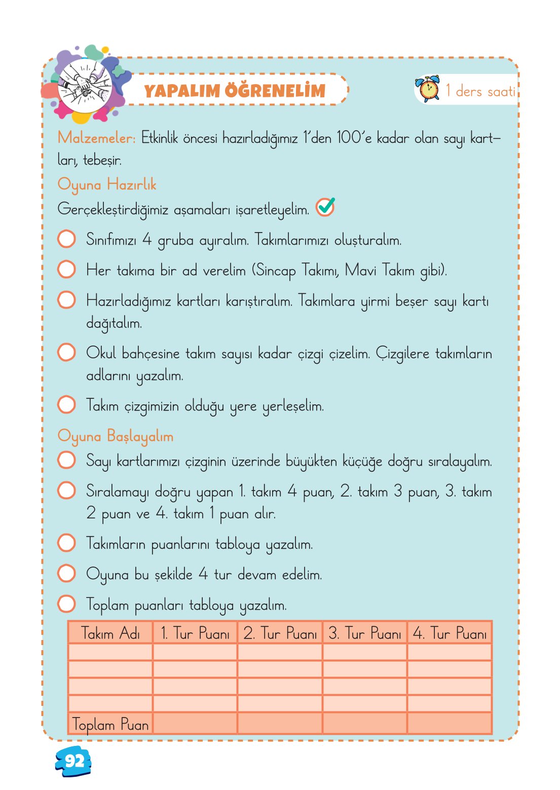 2. Sınıf Matematik 1. Kitap Meb Yayınları Ders Kitabı Sayfa 92 Cevapları