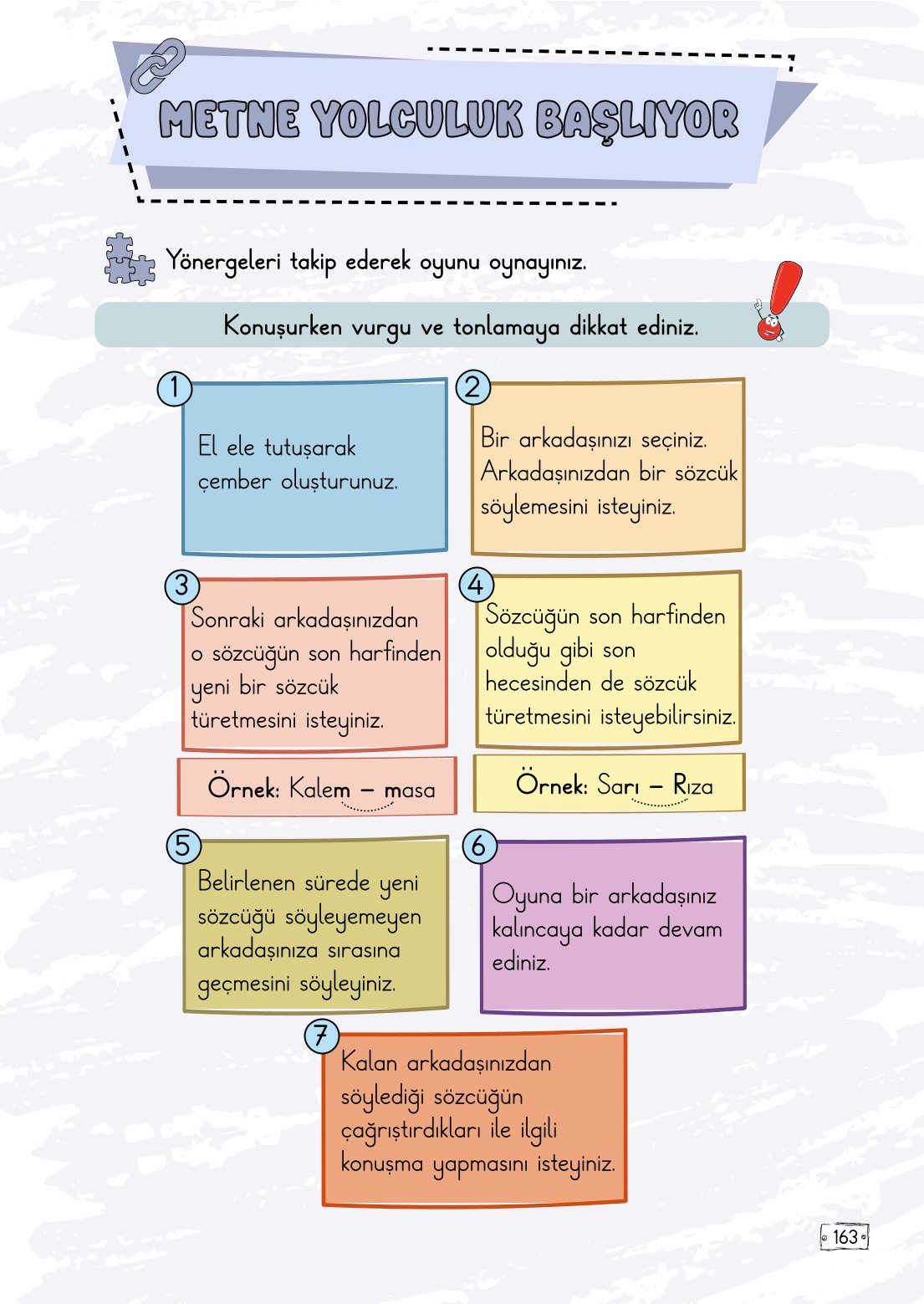 2. Sınıf Türkçe 1. Kitap Meb Yayınları Ders Kitabı Sayfa 163 Cevapları
