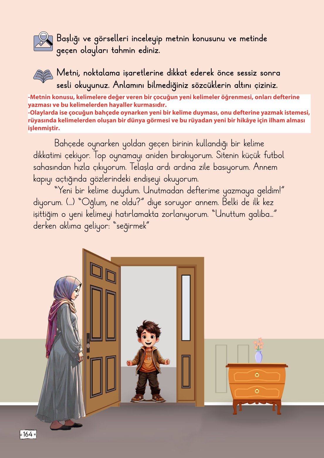 2. Sınıf Türkçe 1. Kitap Meb Yayınları Ders Kitabı Sayfa 164 Cevapları