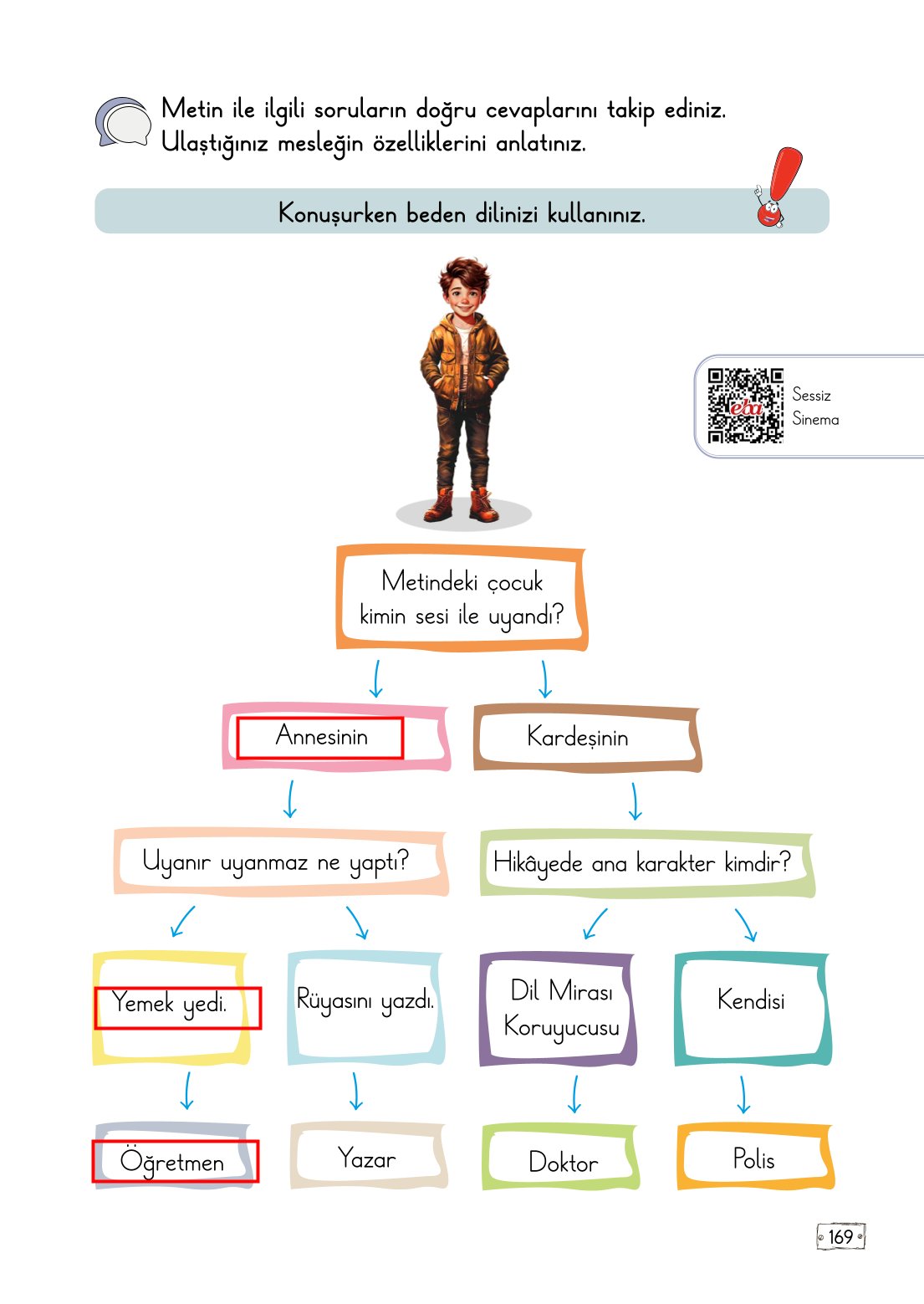 2. Sınıf Türkçe 1. Kitap Meb Yayınları Ders Kitabı Sayfa 169 Cevapları