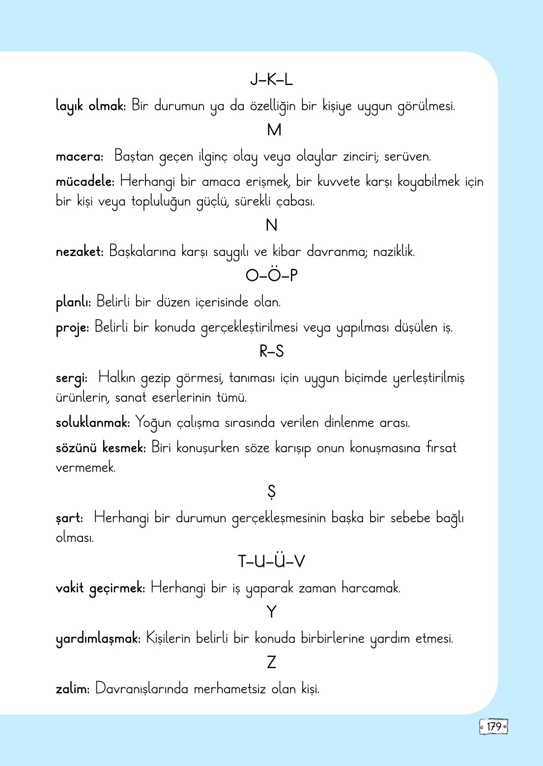 2. Sınıf Türkçe 1. Kitap Meb Yayınları Ders Kitabı Sayfa 179 Cevapları