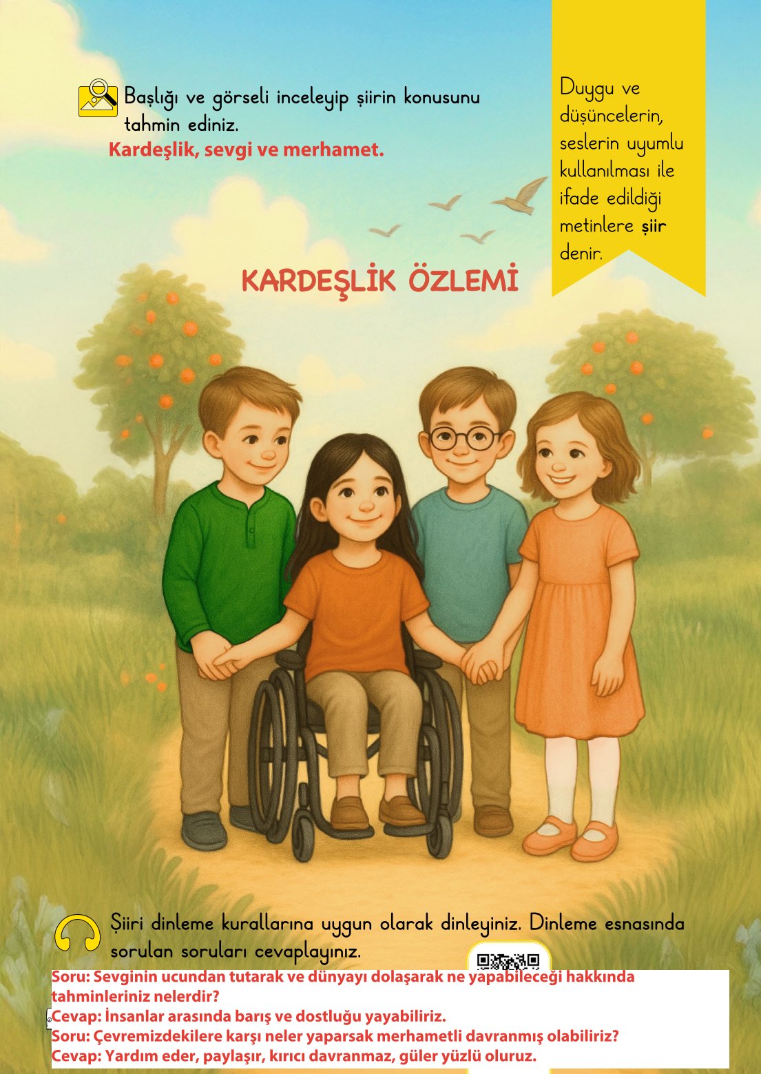 2. Sınıf Türkçe 1. Kitap Meb Yayınları Ders Kitabı Sayfa 20 Cevapları