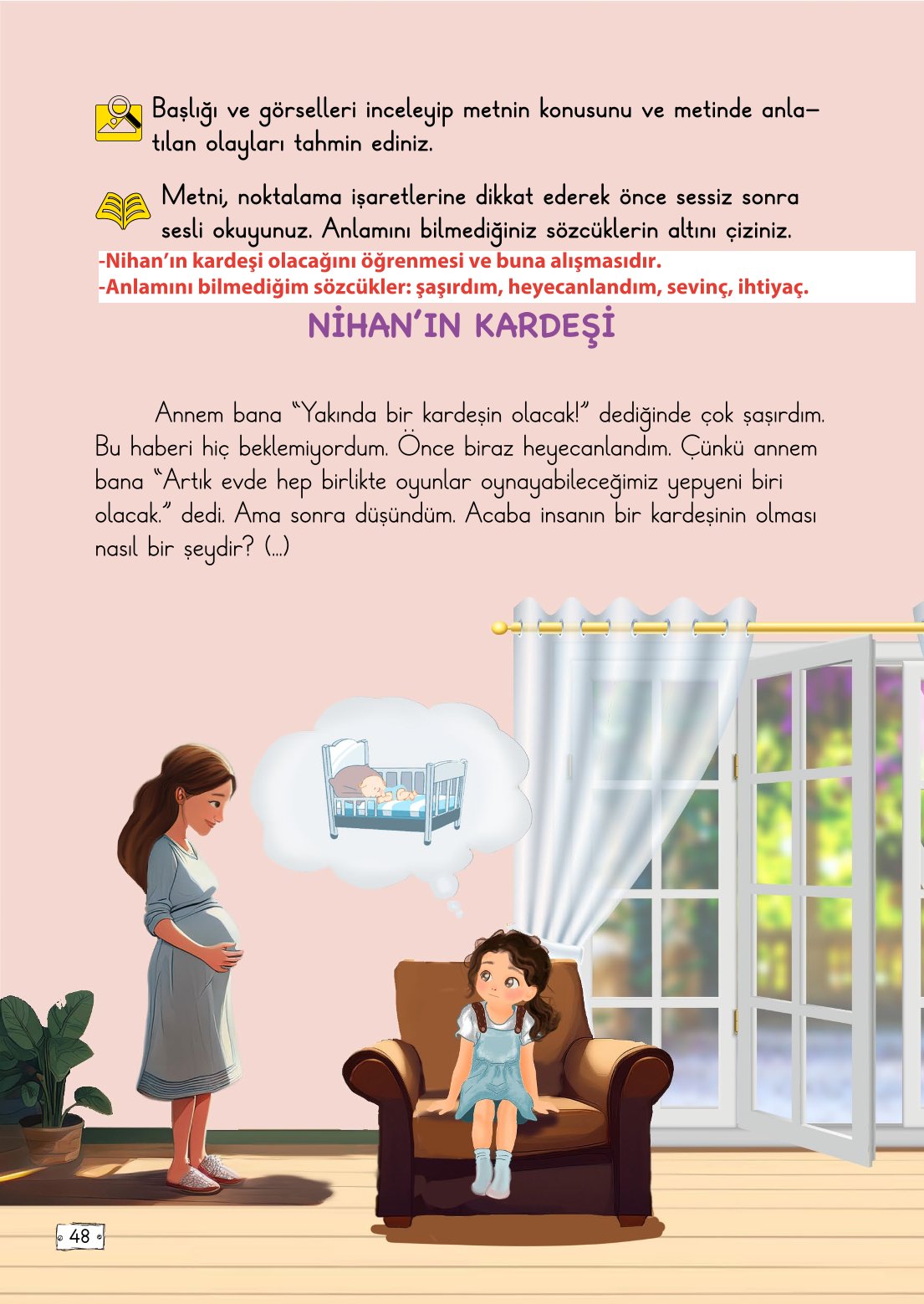 2. Sınıf Türkçe 1. Kitap Meb Yayınları Ders Kitabı Sayfa 48 Cevapları