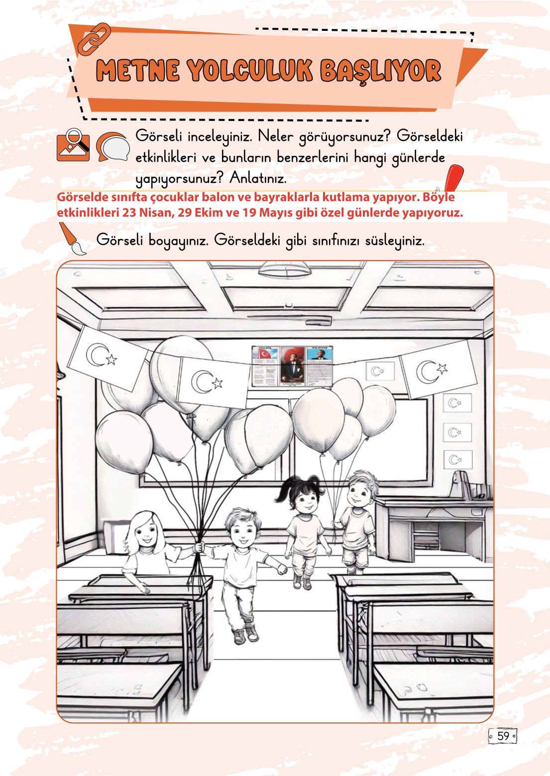 2. Sınıf Türkçe 1. Kitap Meb Yayınları Ders Kitabı Sayfa 59 Cevapları