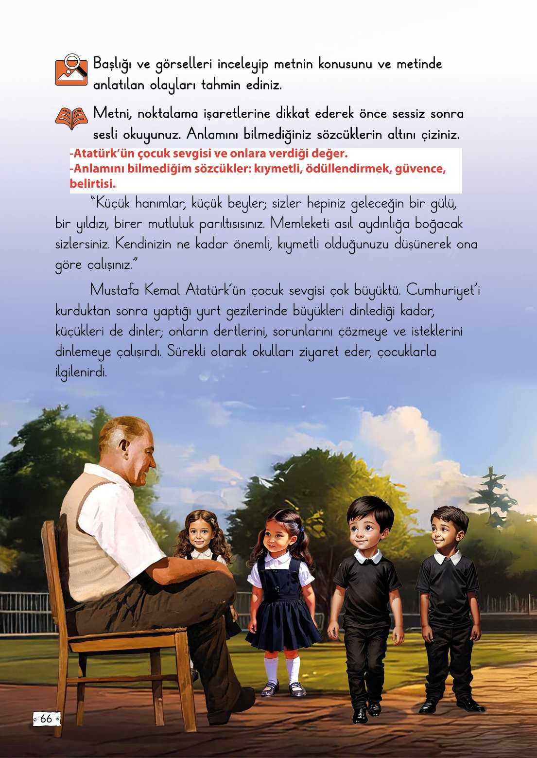 2. Sınıf Türkçe 1. Kitap Meb Yayınları Ders Kitabı Sayfa 66 Cevapları