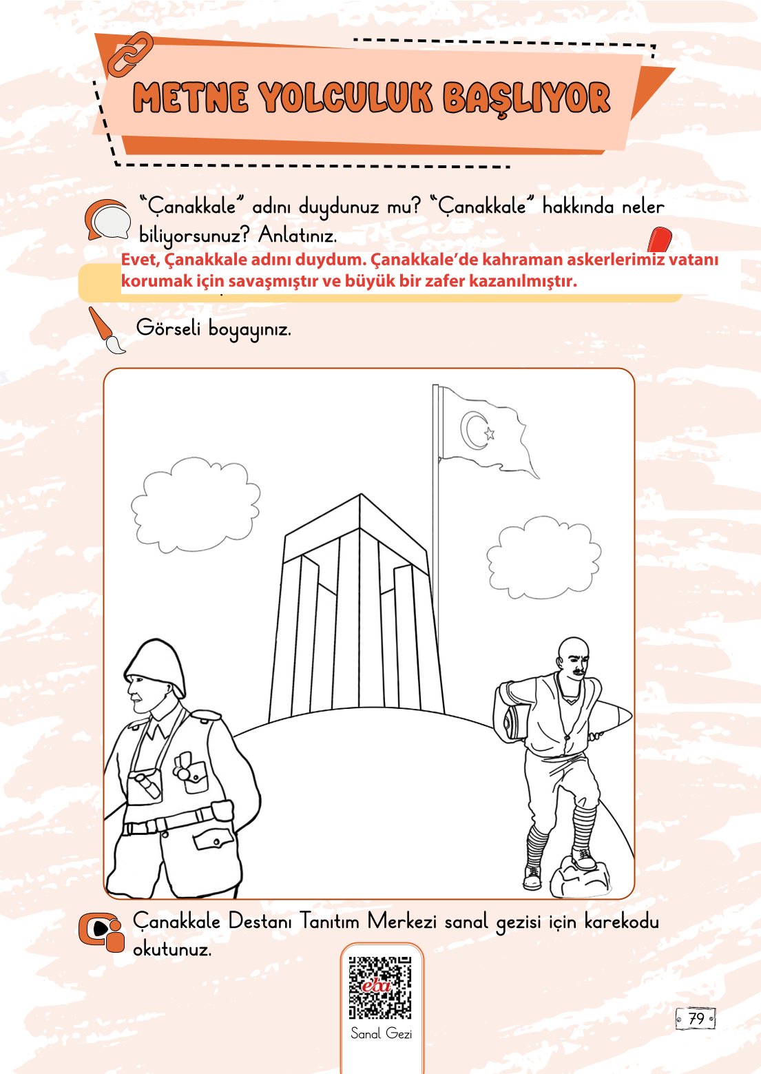 2. Sınıf Türkçe 1. Kitap Meb Yayınları Ders Kitabı Sayfa 79 Cevapları