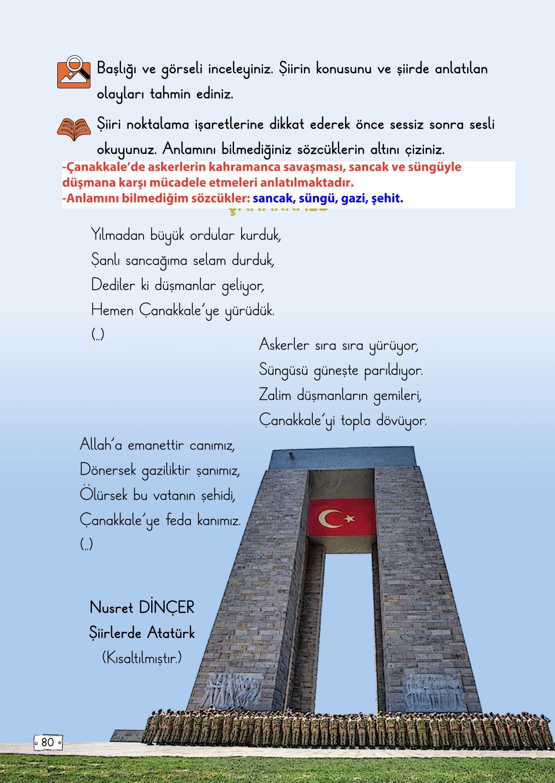 2. Sınıf Türkçe 1. Kitap Meb Yayınları Ders Kitabı Sayfa 80 Cevapları