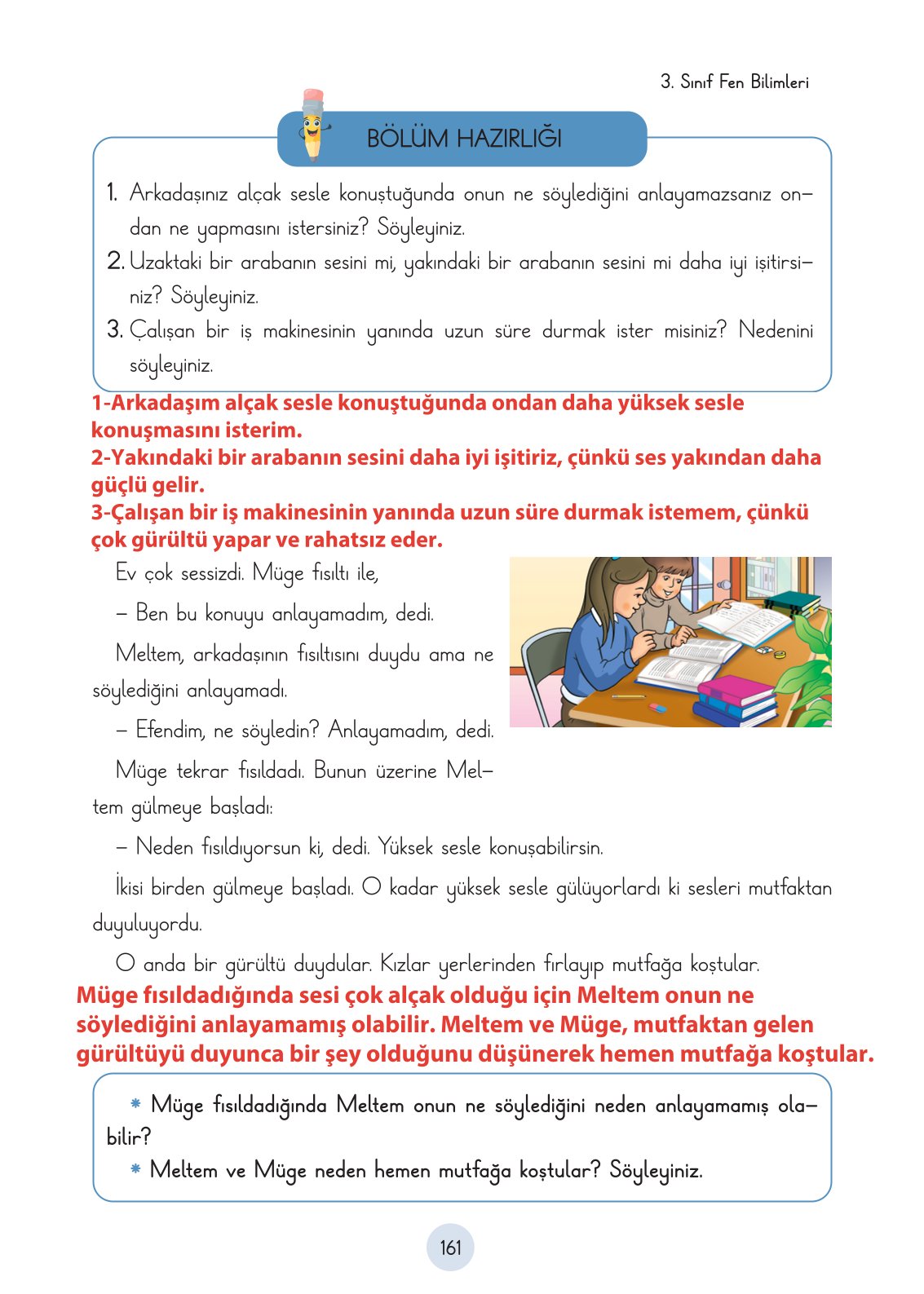 3. Sınıf Fen Bilimleri Cem Yayınları Ders Kitabı Sayfa 161 Cevapları