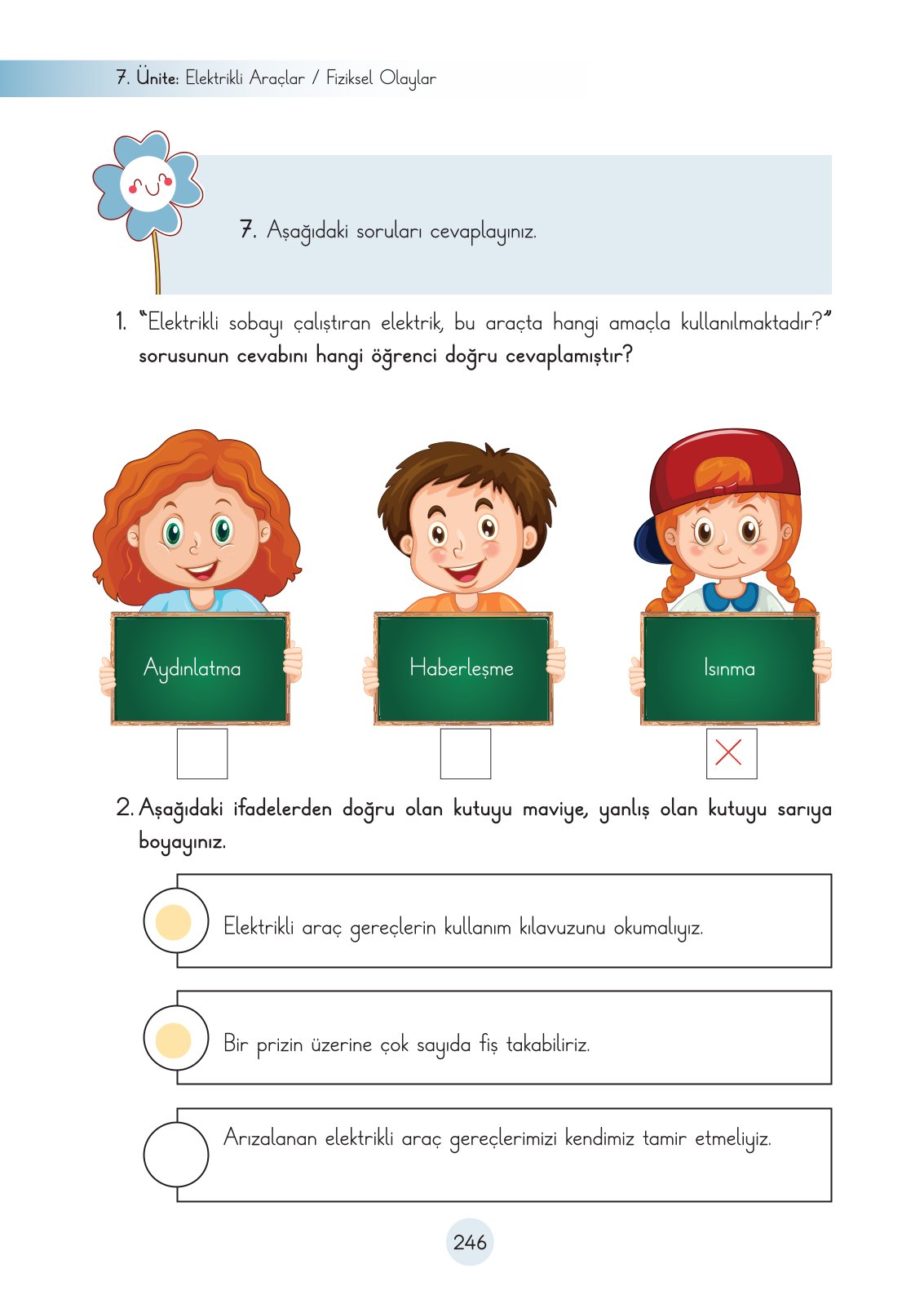 3. Sınıf Fen Bilimleri Cem Yayınları Ders Kitabı Sayfa 246 Cevapları