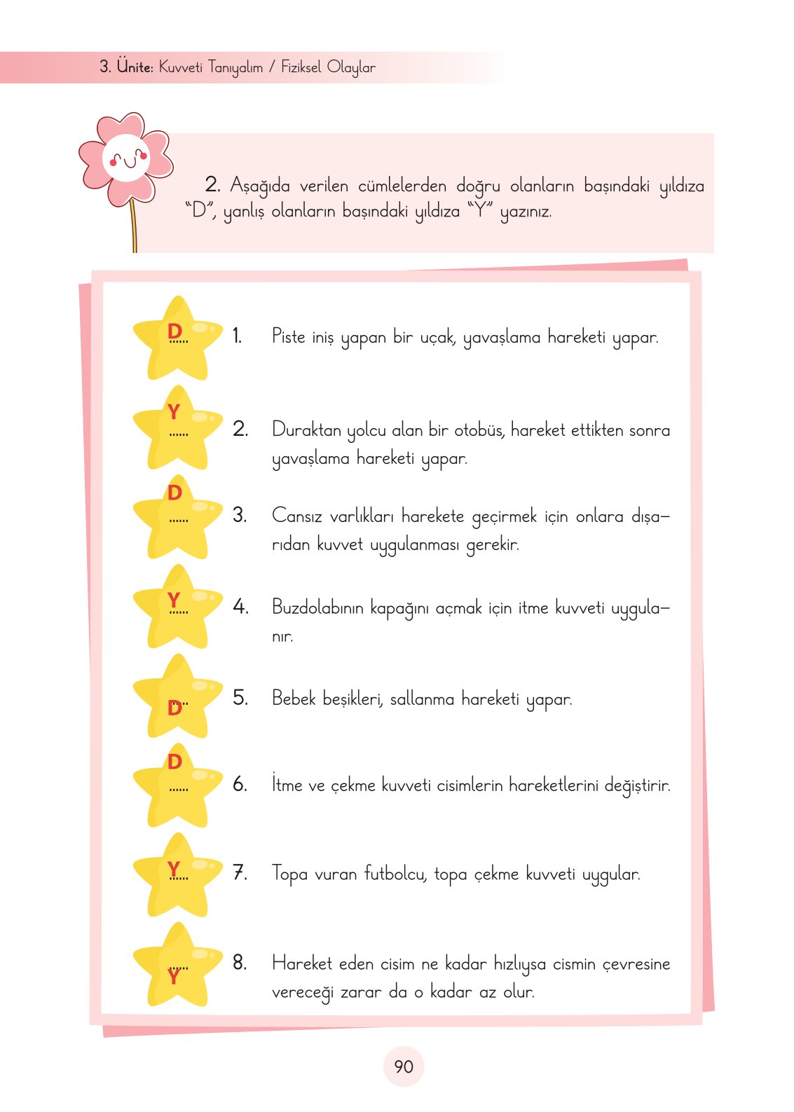 3. Sınıf Fen Bilimleri Cem Yayınları Ders Kitabı Sayfa 90 Cevapları