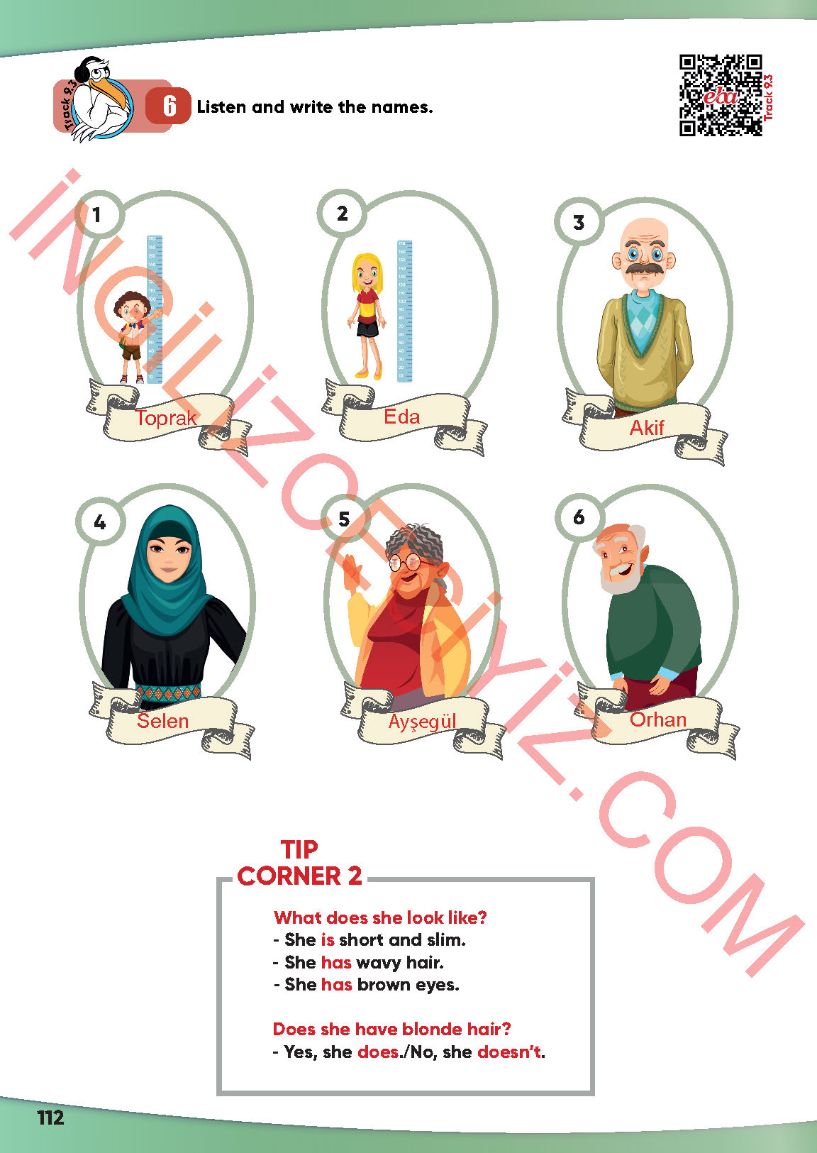4. Sınıf İngilizce Meb Yayınları Kitabı Sayfa 112 Cevapları