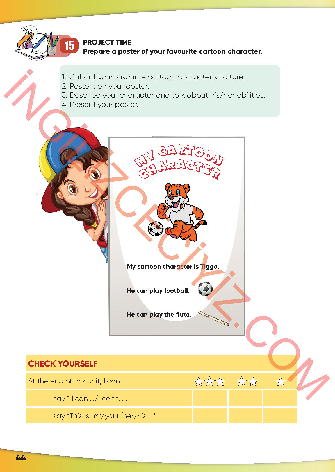 4. Sınıf İngilizce Meb Yayınları Kitabı Sayfa 44 Cevapları