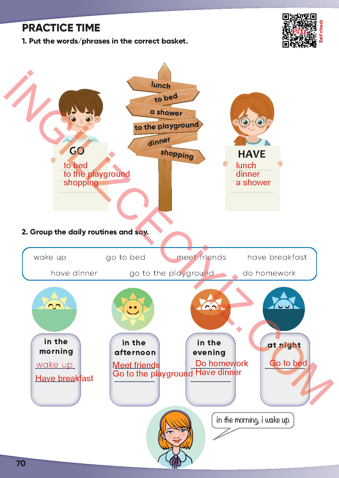 4. Sınıf İngilizce Meb Yayınları Kitabı Sayfa 70 Cevapları