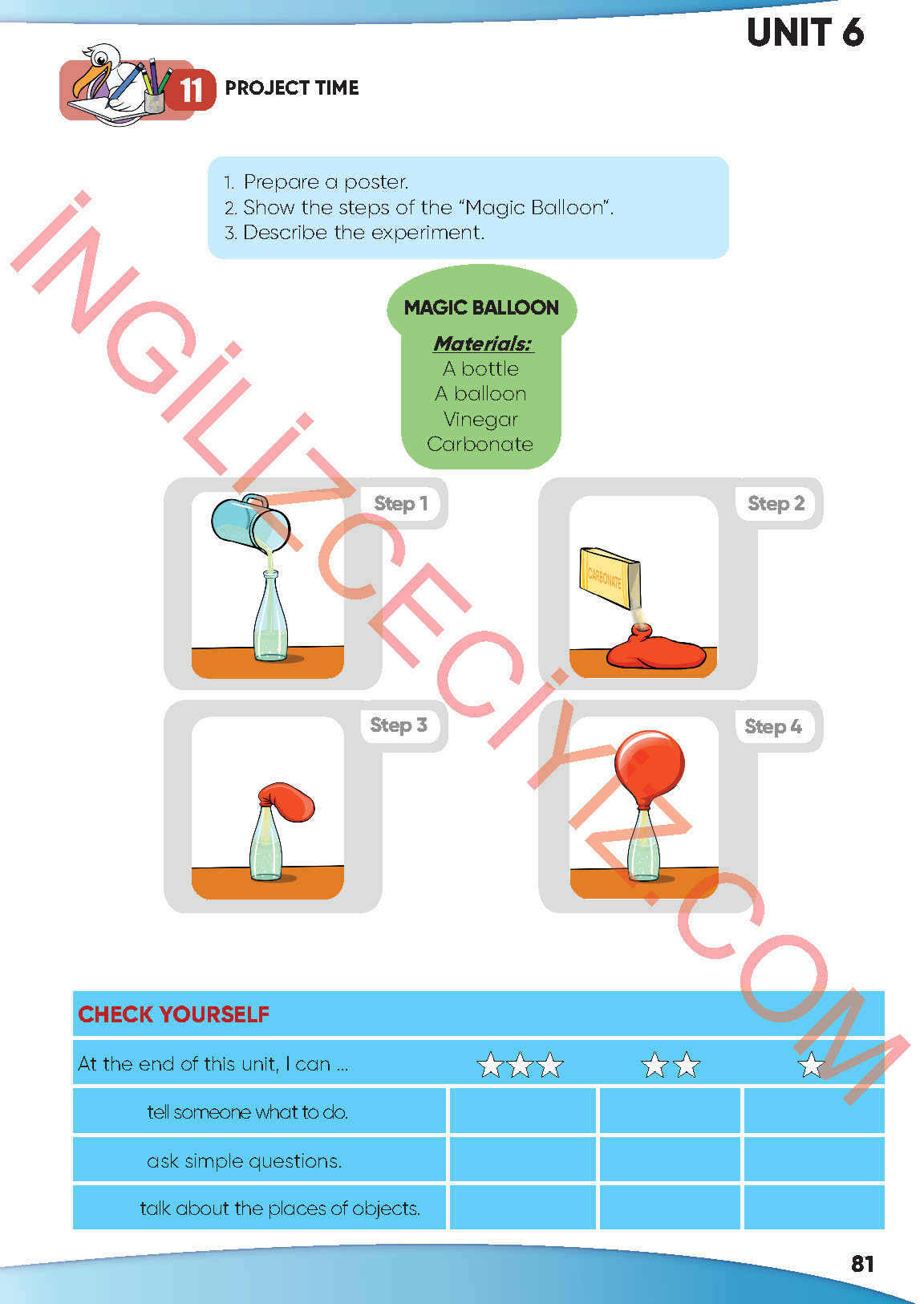 4. Sınıf İngilizce Meb Yayınları Kitabı Sayfa 81 Cevapları
