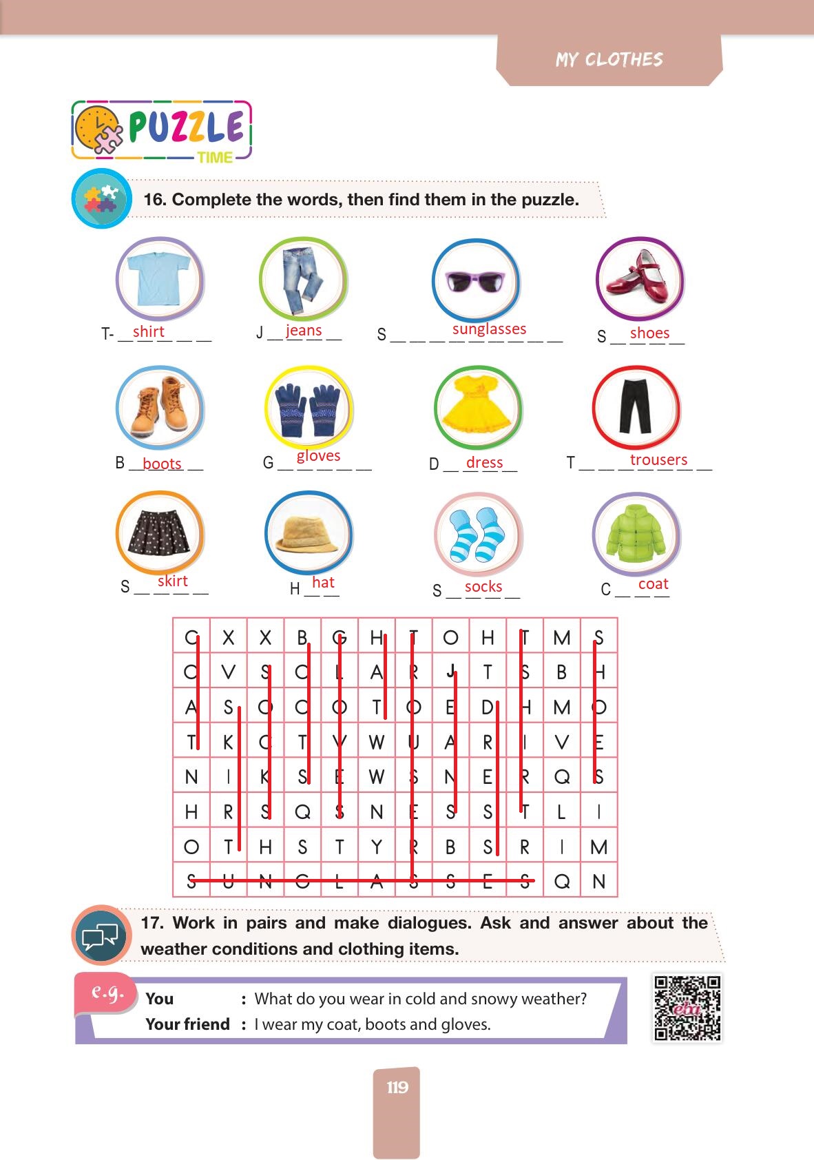 4. Sınıf İngilizce Pasifik Yayınları Kitabı Sayfa 119 Cevapları