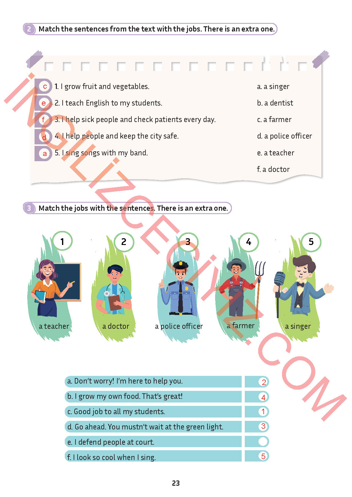 5. Sınıf İngilizce Meb Yayınları Kitabı Sayfa 23 Cevapları