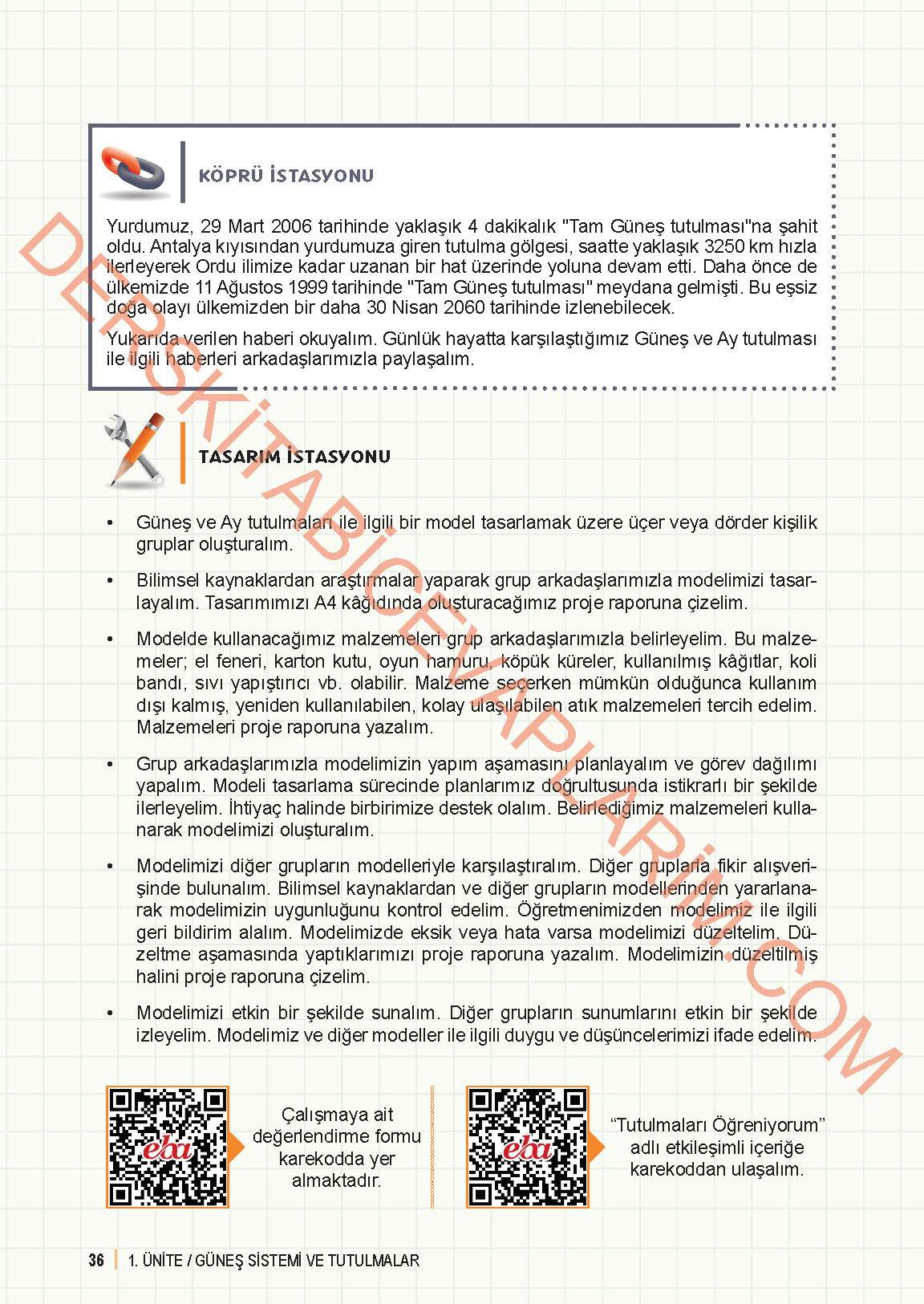 6. Sınıf Fen Bilgisi 1. Kitap Meb Yayınları Ders Kitabı Sayfa 36 Cevapları