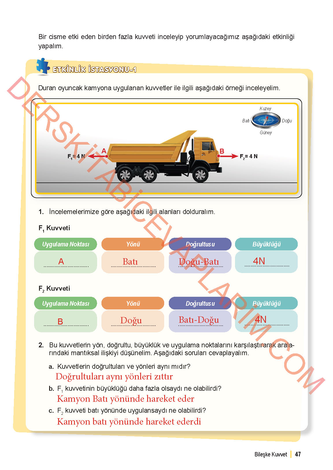 6. Sınıf Fen Bilgisi 1. Kitap Meb Yayınları Ders Kitabı Sayfa 47 Cevapları