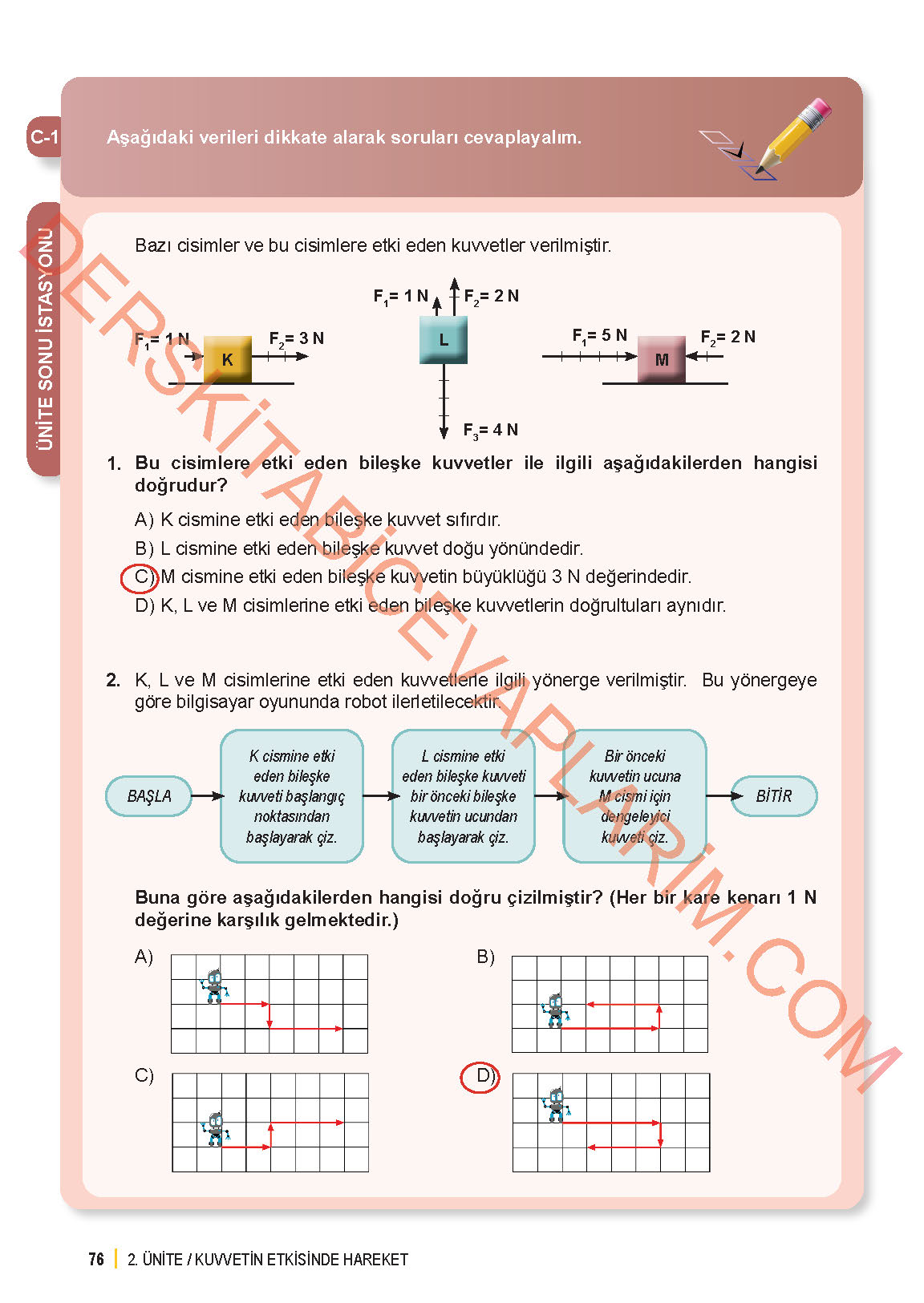 6. Sınıf Fen Bilgisi 1. Kitap Meb Yayınları Ders Kitabı Sayfa 76 Cevapları