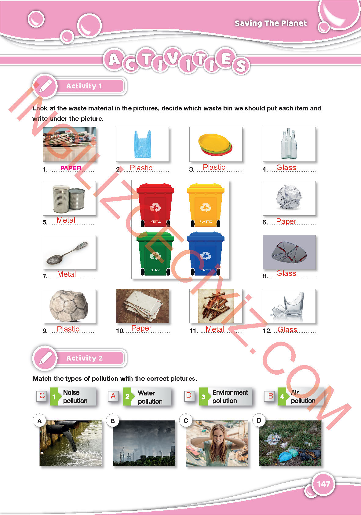 6. Sınıf İngilizce Özgün Yayınları Kitabı Sayfa 147 Cevapları