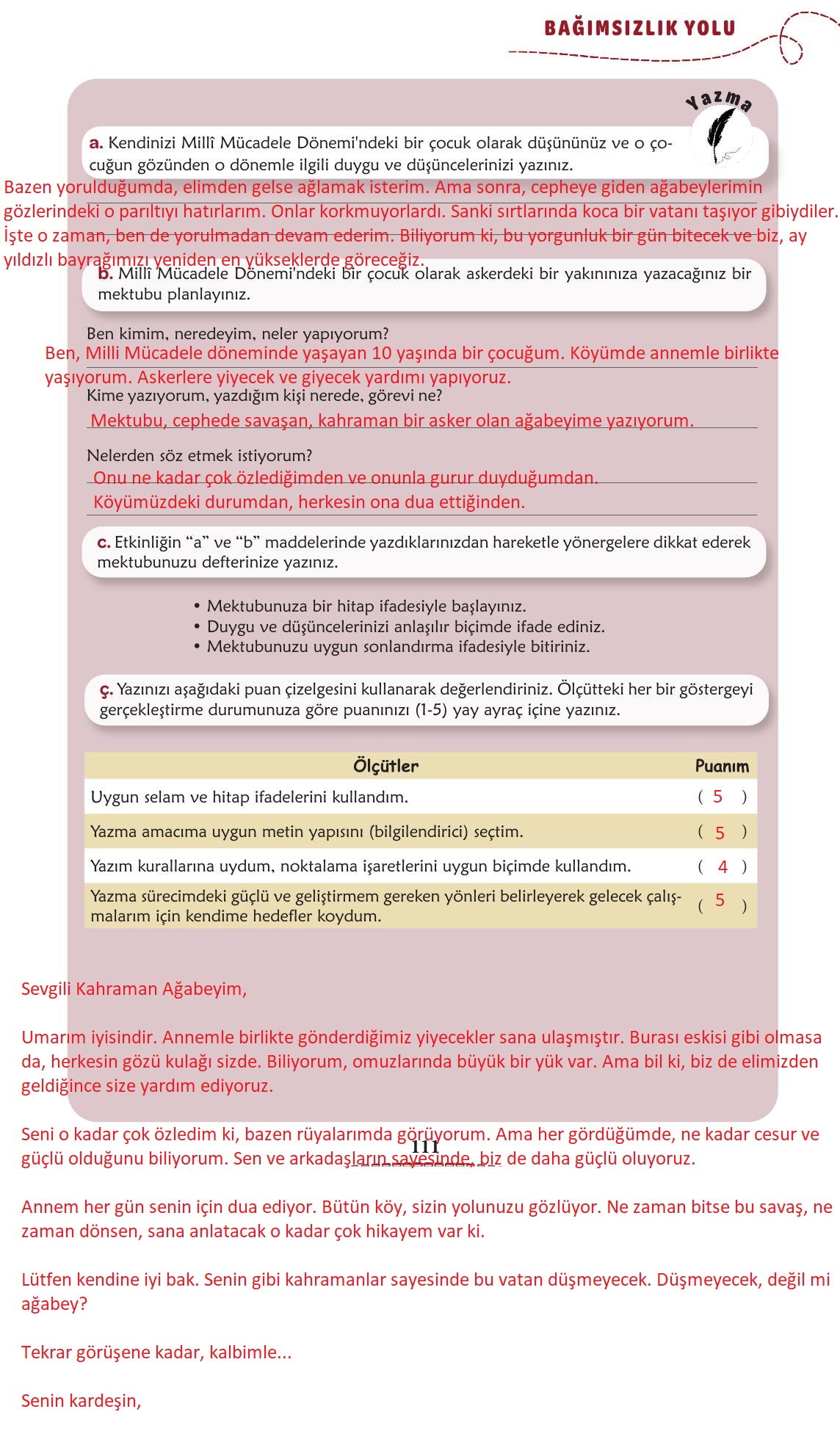 6. Sınıf Türkçe 1. Kitap Meb Yayınları Ders Kitabı Sayfa 112 Cevapları