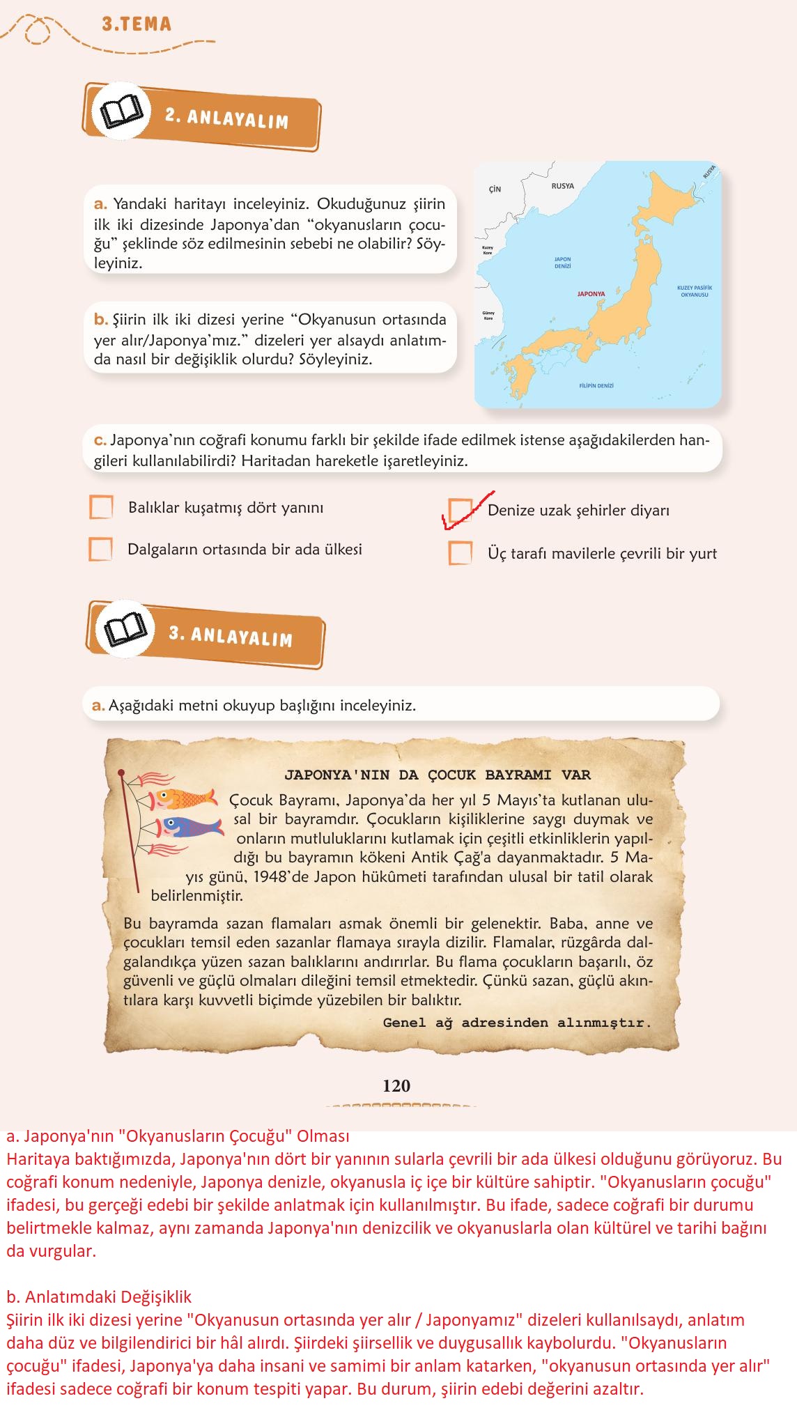 6. Sınıf Türkçe 1. Kitap Meb Yayınları Ders Kitabı Sayfa 121 Cevapları