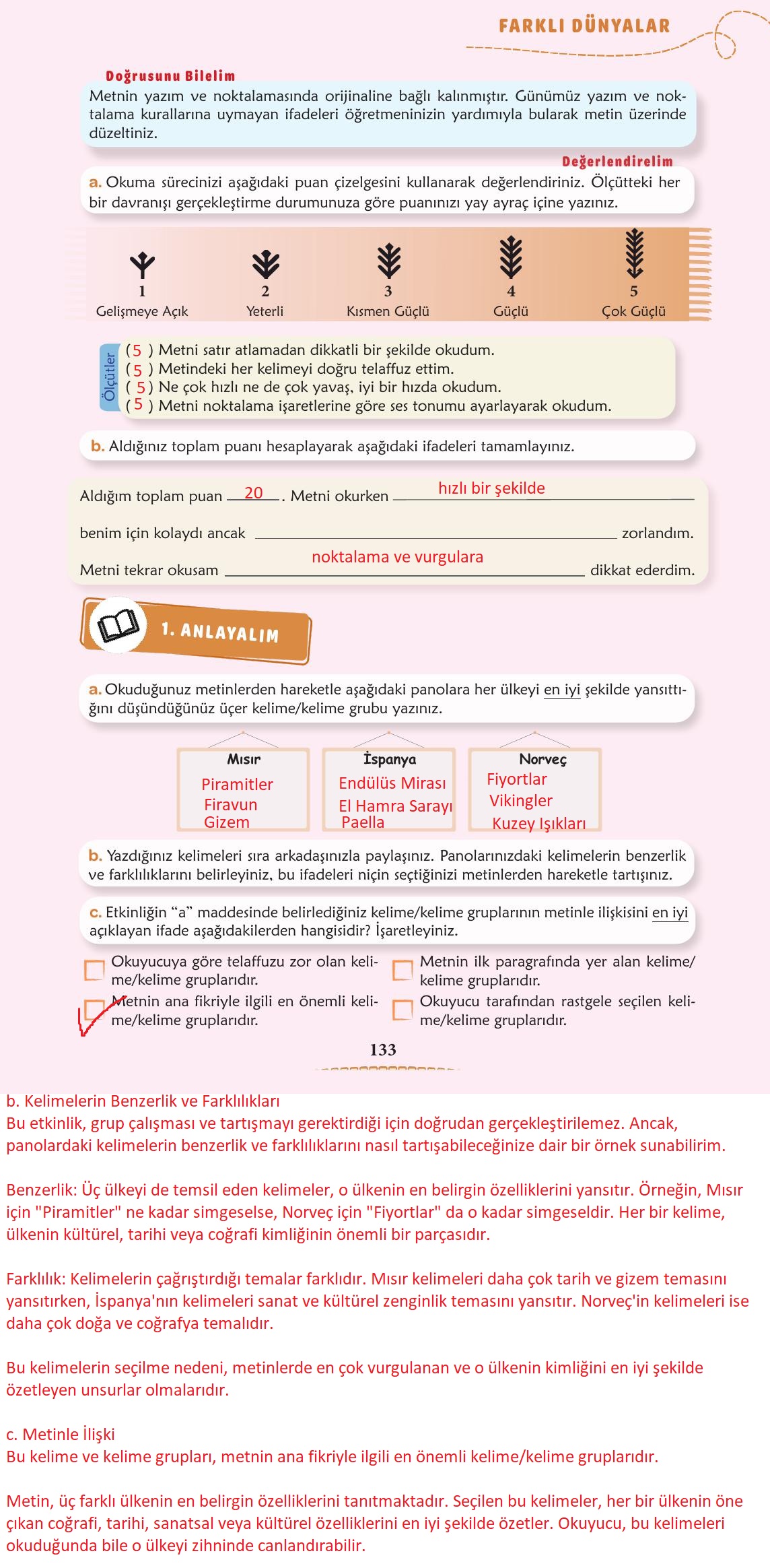 6. Sınıf Türkçe 1. Kitap Meb Yayınları Ders Kitabı Sayfa 134 Cevapları