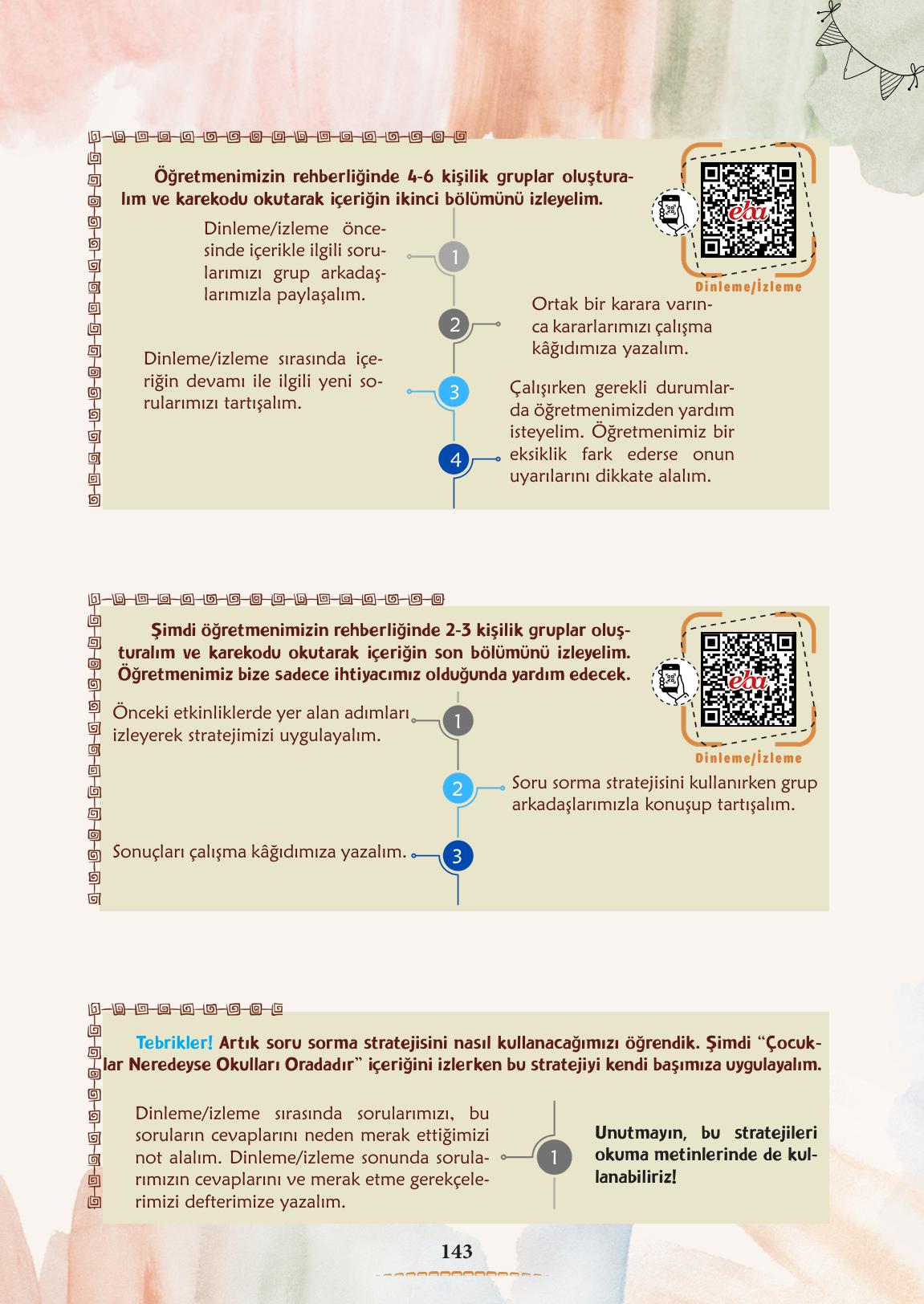 6. Sınıf Türkçe 1. Kitap Meb Yayınları Ders Kitabı Sayfa 144 Cevapları