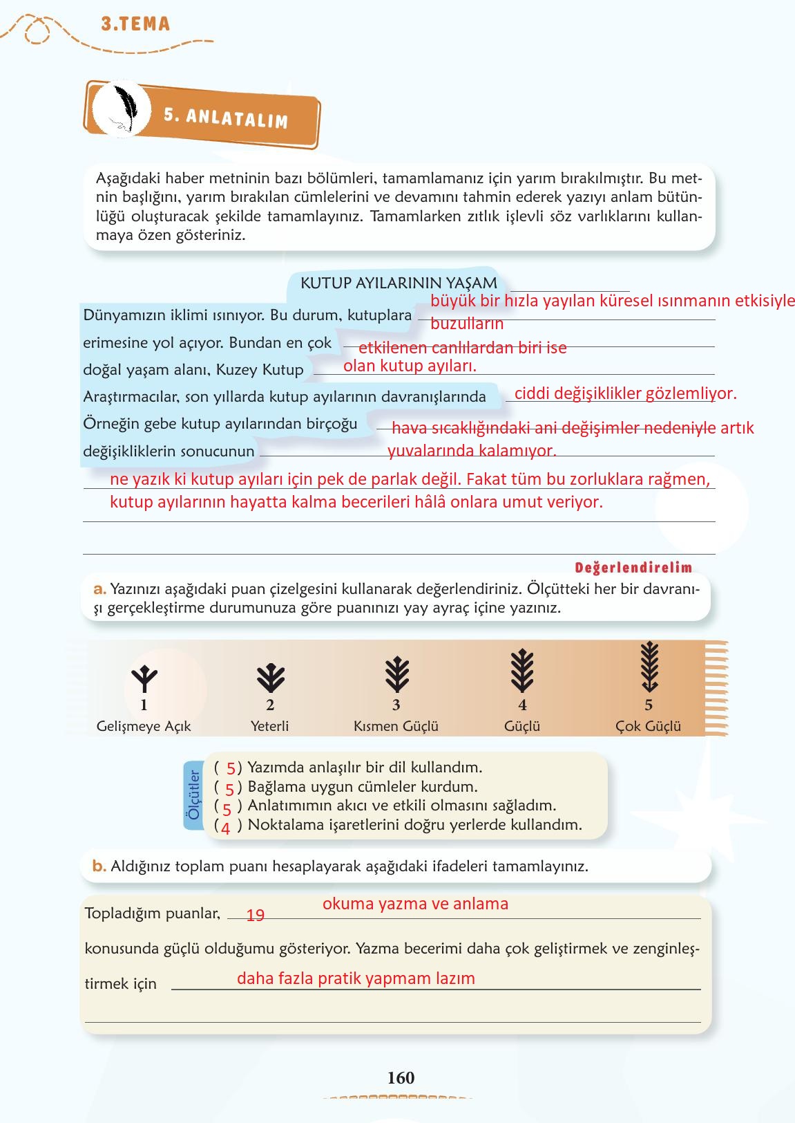 6. Sınıf Türkçe 1. Kitap Meb Yayınları Ders Kitabı Sayfa 161 Cevapları
